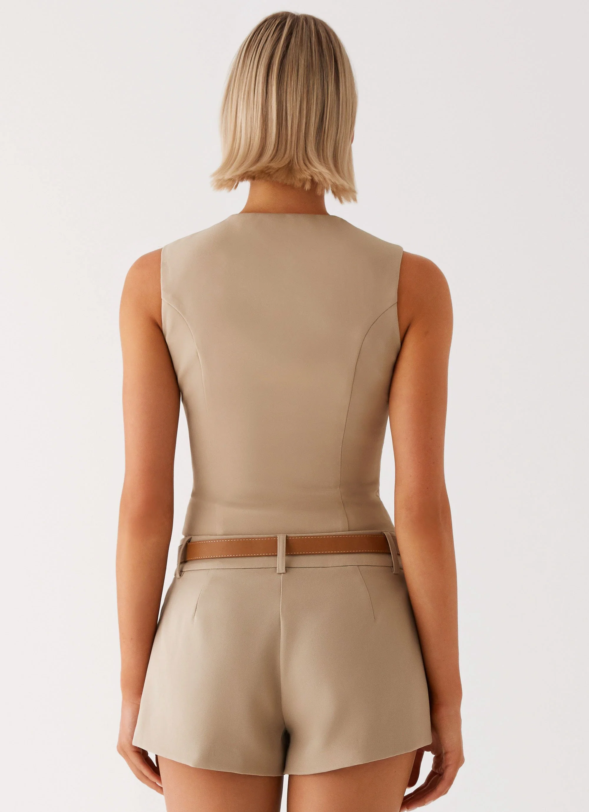 Bonny Fitted Top - Brown - Image 4