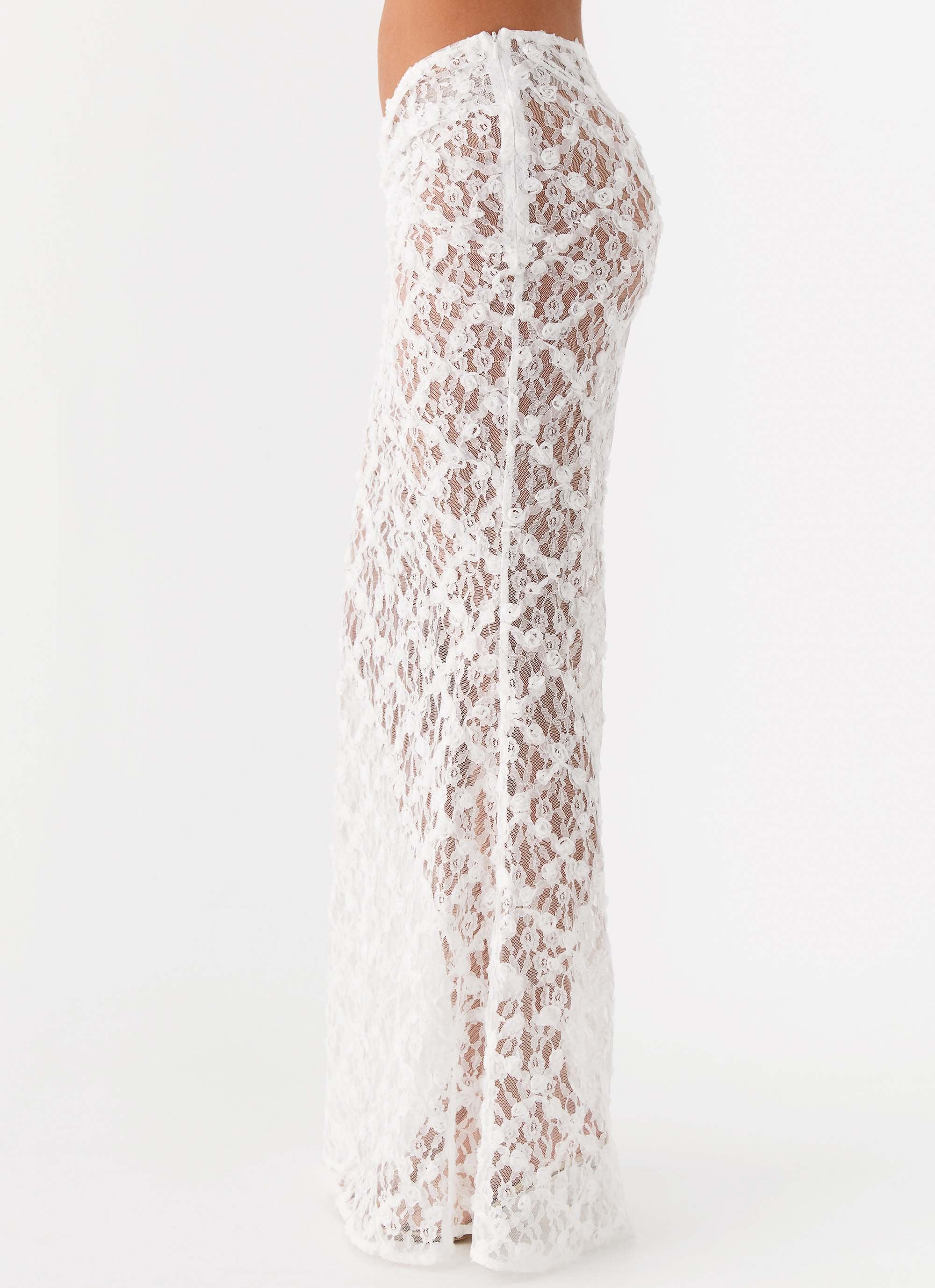 Botanical Dream Maxi Skirt - White - Image 4