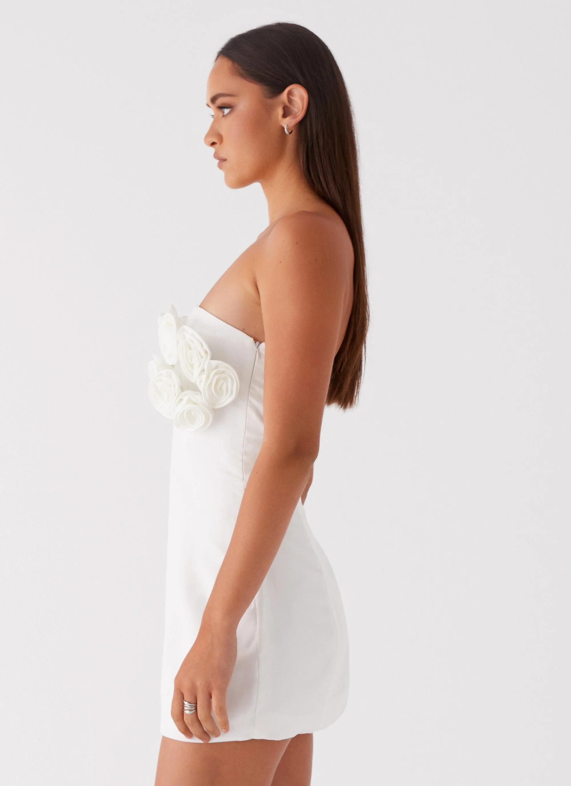 Bouquet Dream Mini Dress - White - Image 4