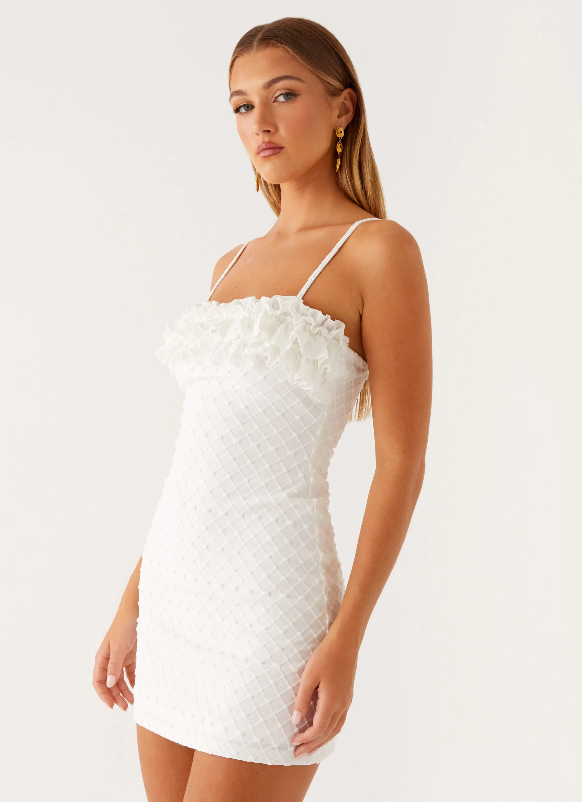 Bowden Mini Dress - Ivory - Image 2