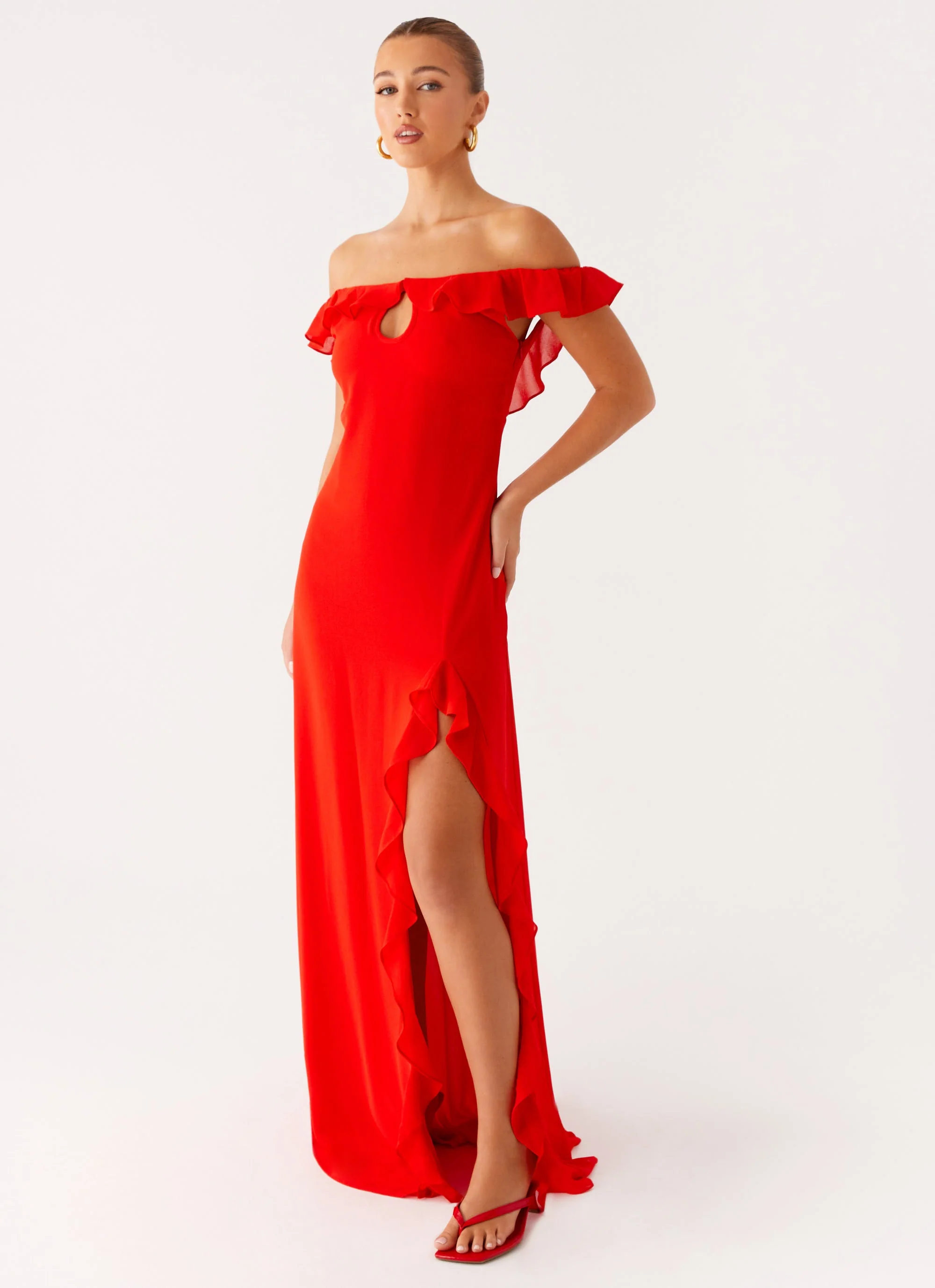 Braxton Maxi Dress - Red - Image 8
