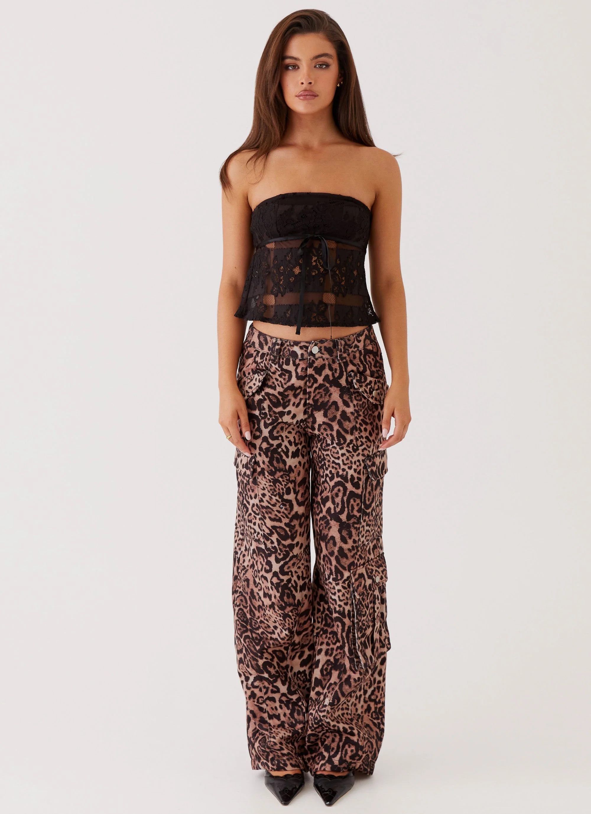 Break It Off Strapless Top - Black - Image 4