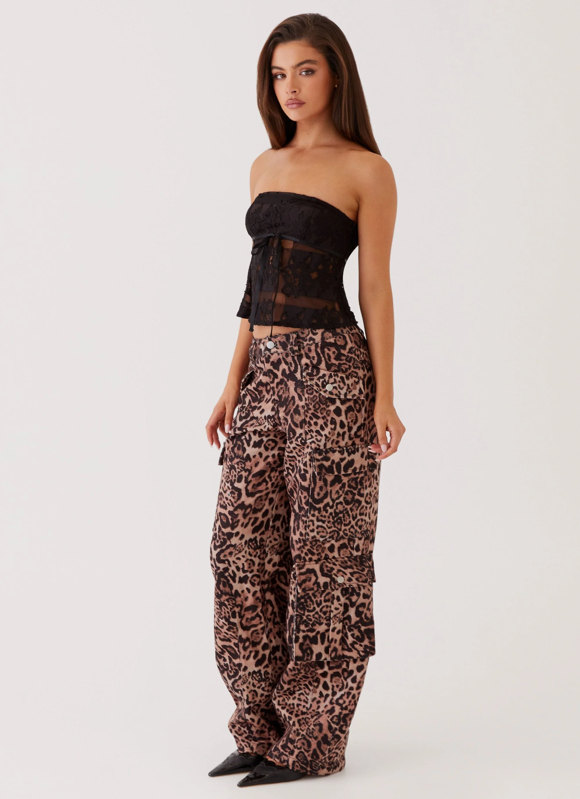 Break It Off Strapless Top - Black - Image 5