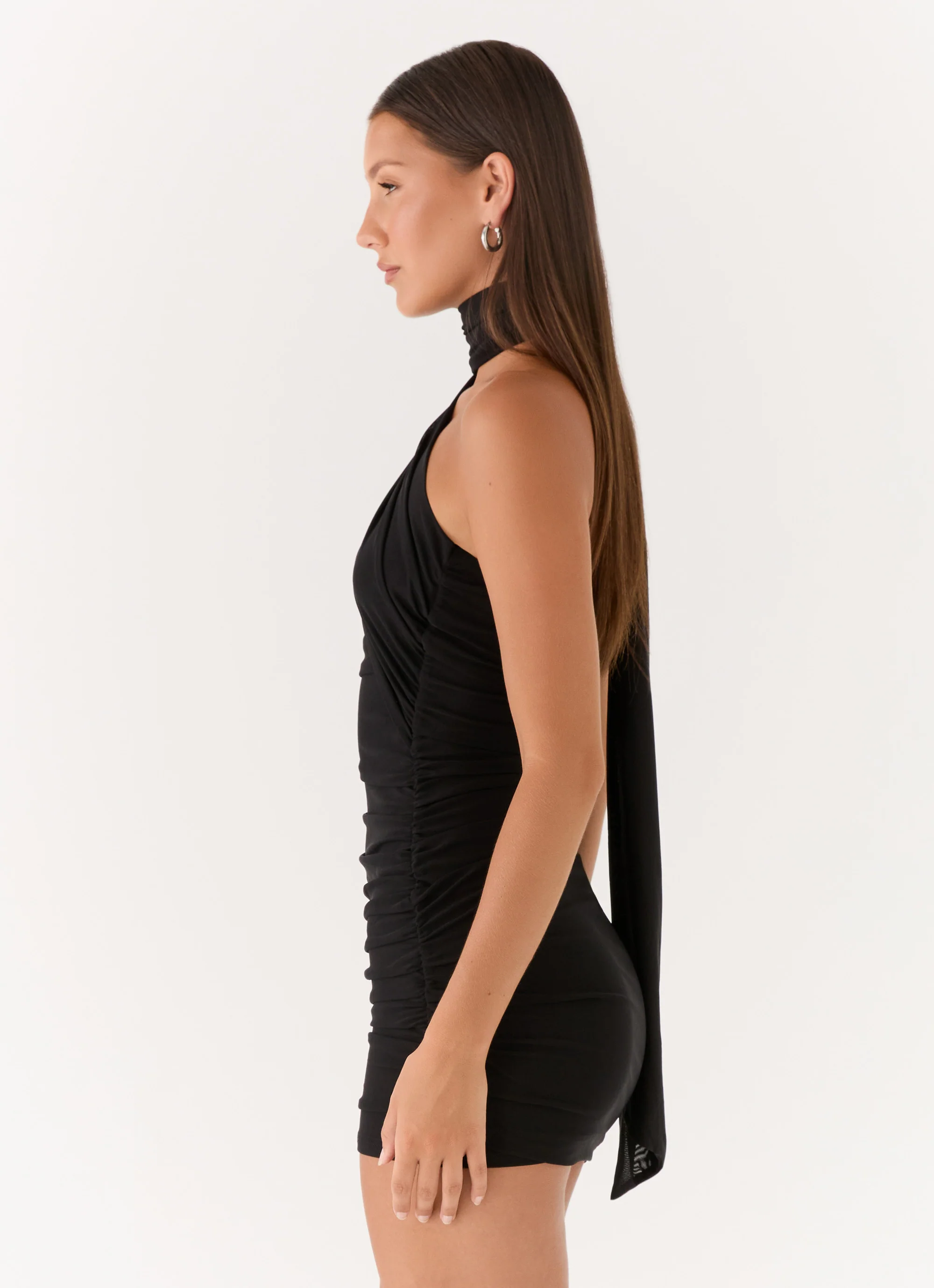 Breaking News Micro Mini Dress - Black - Image 4