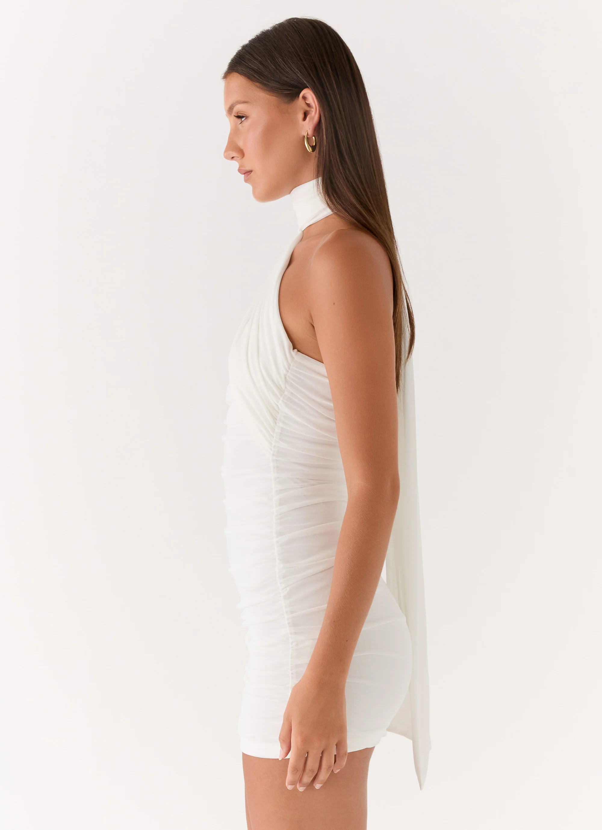 Breaking News Micro Mini Dress - White - Image 3