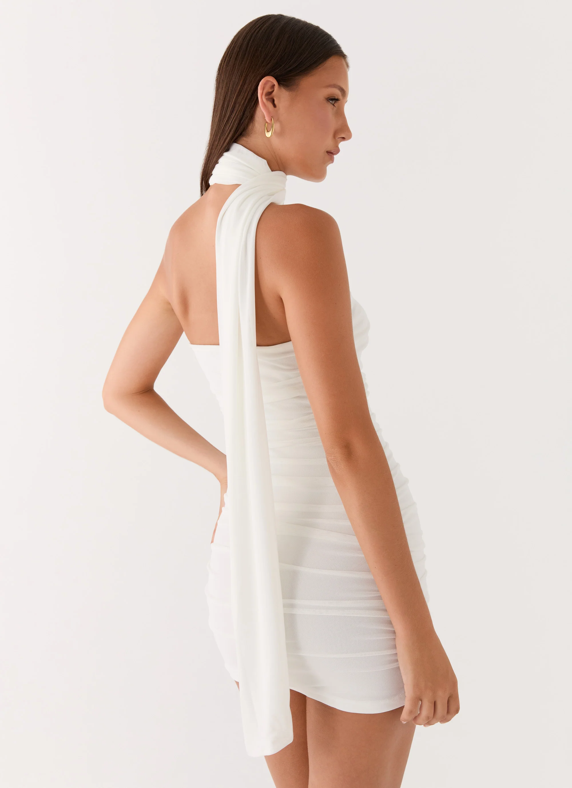 Breaking News Micro Mini Dress - White - Image 4