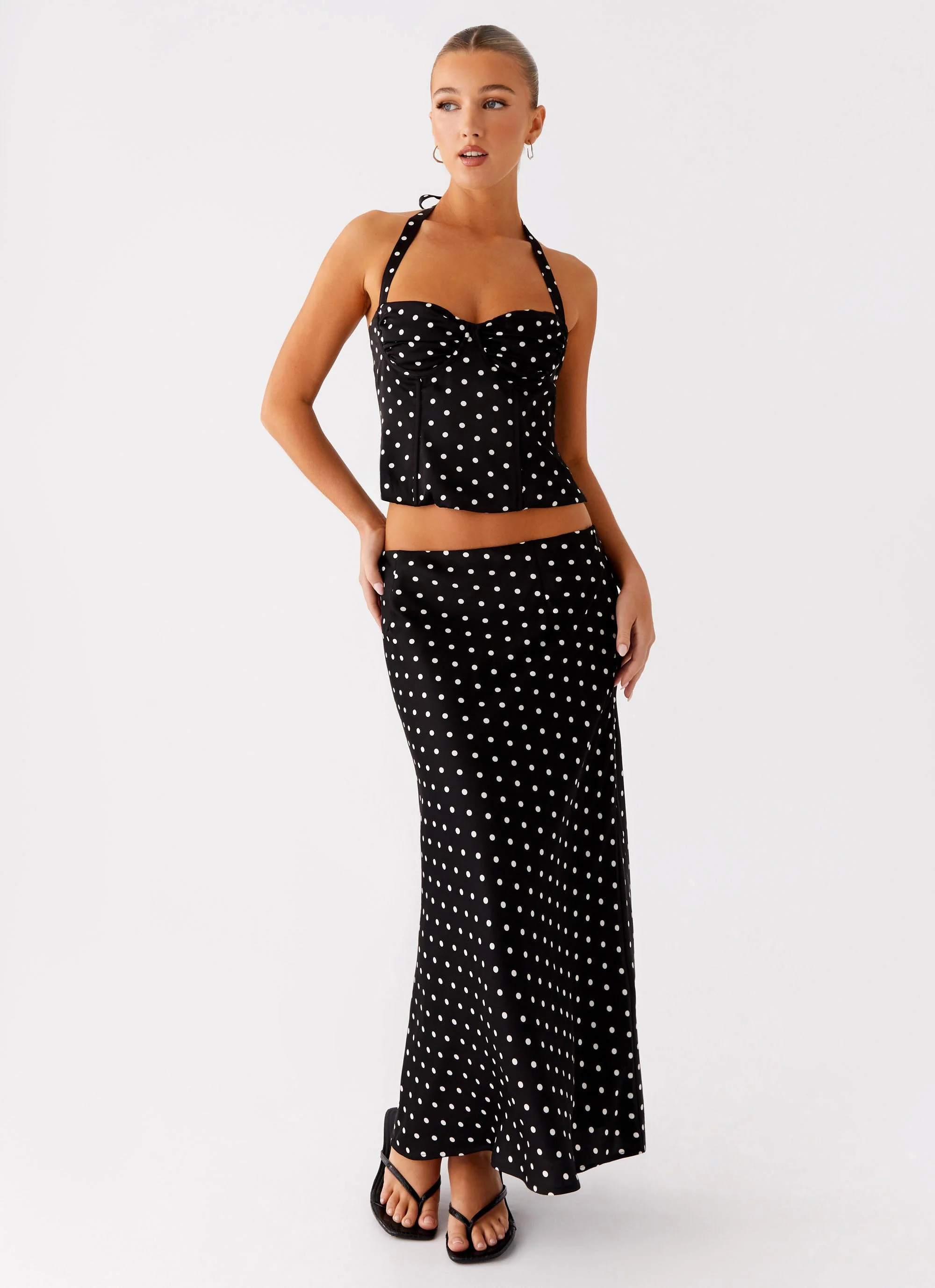 Breanne Midi Skirt - Black Polka Dot - Image 6