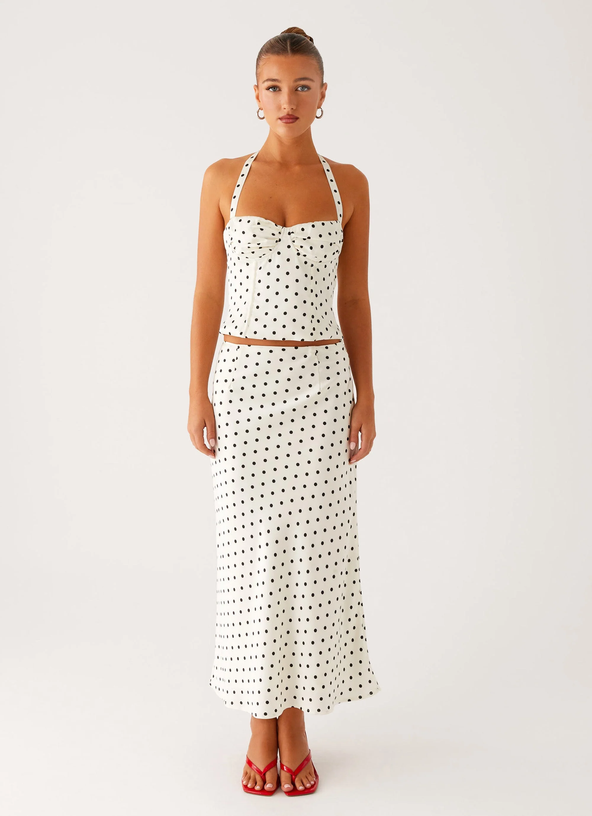 Breanne Top - White Polka Dot - Image 5
