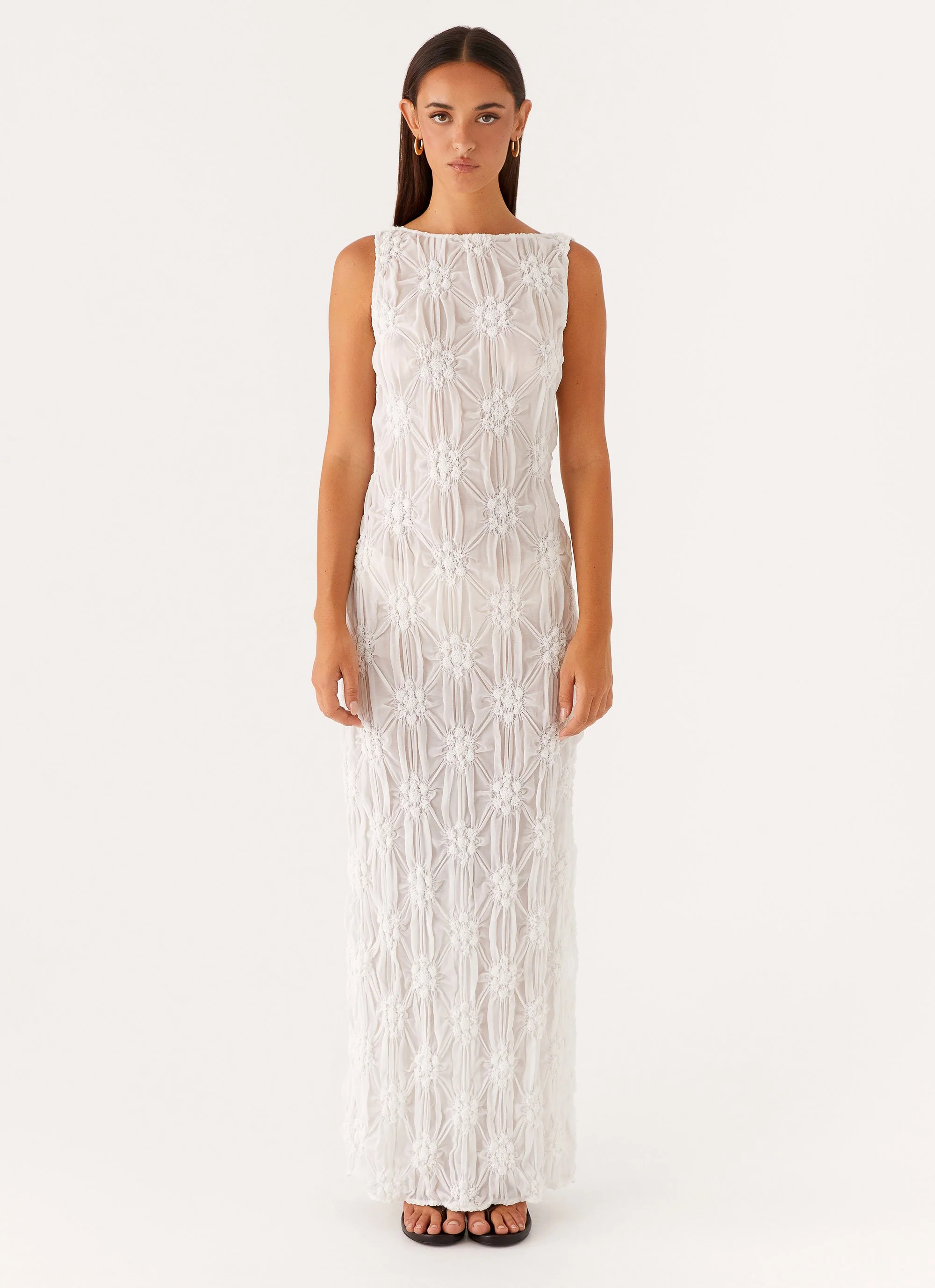 Briar Backless Maxi Dress - Ivory - Image 4