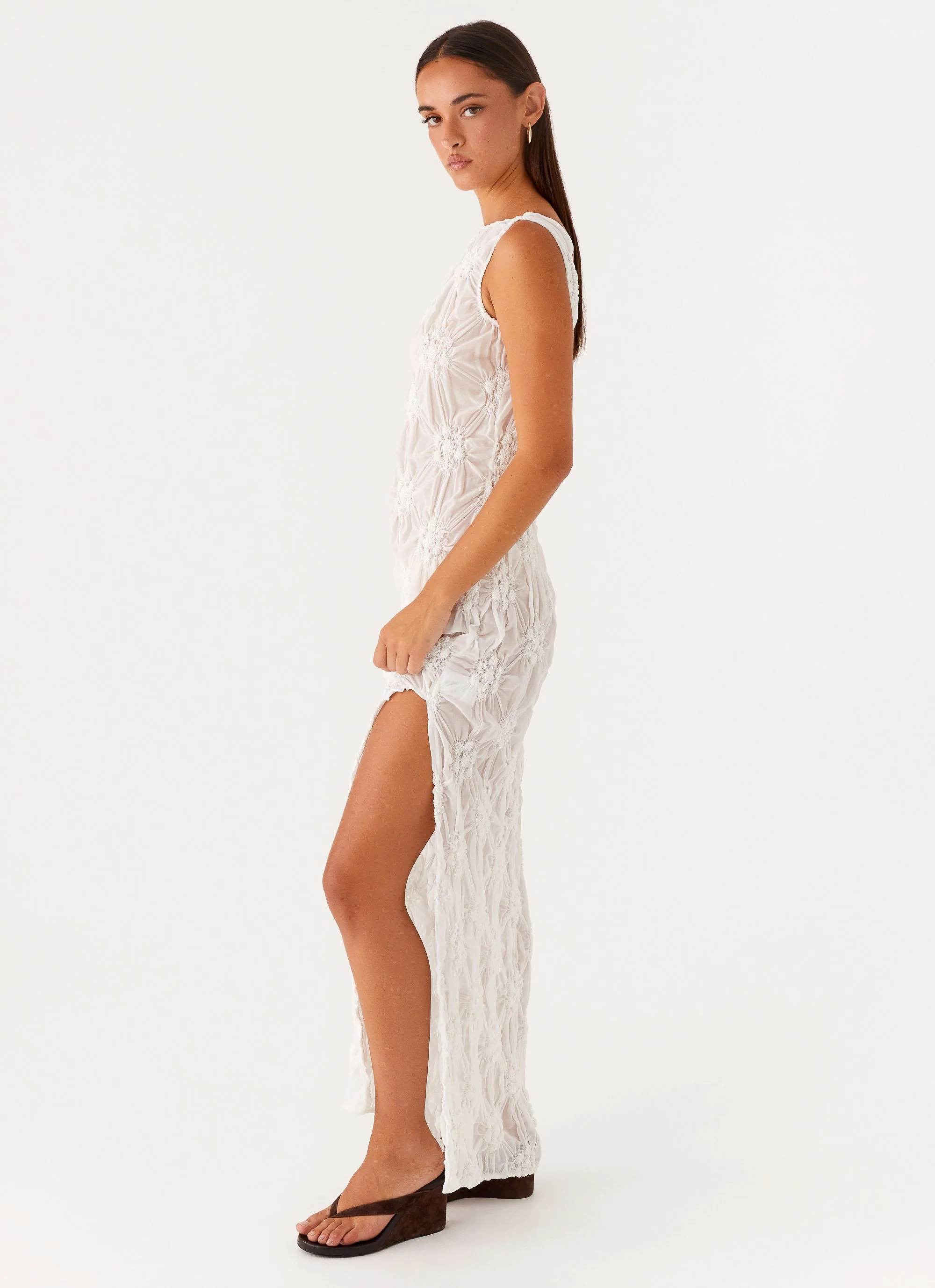 Briar Backless Maxi Dress - Ivory - Image 5