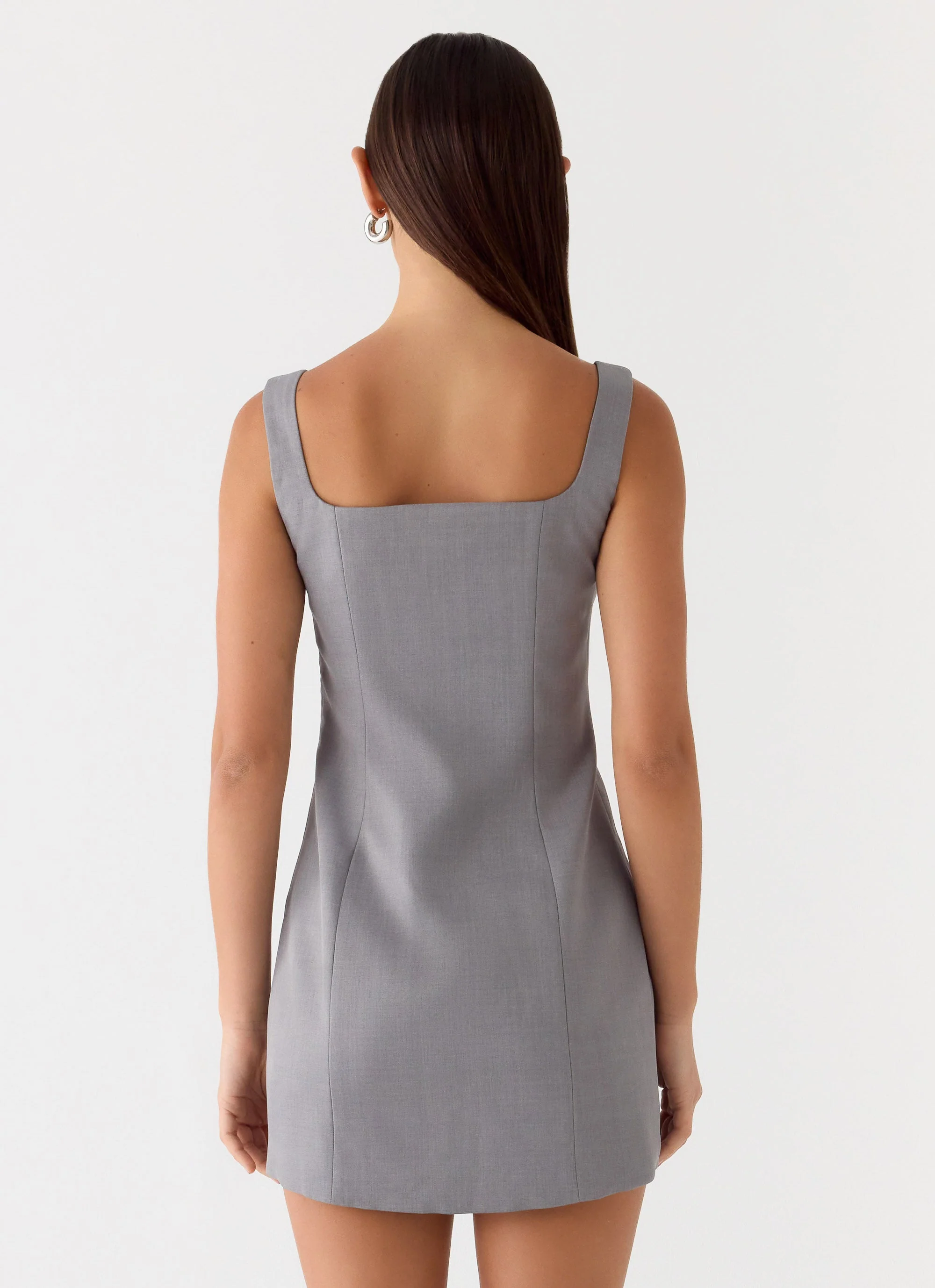 Brief Tension Mini Dress - Smoke Grey - Image 3