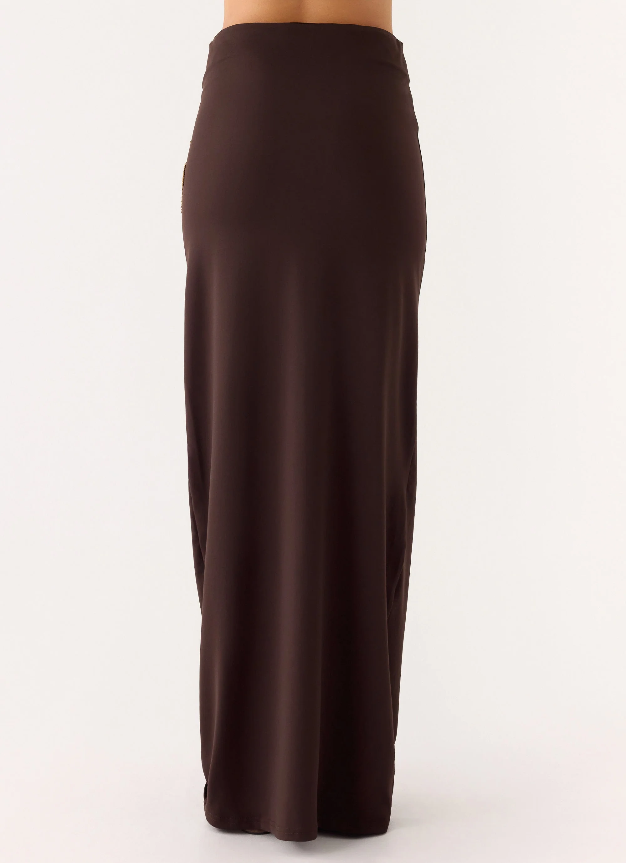 Brienne Beaded Maxi Skirt - Chocolate - Image 3