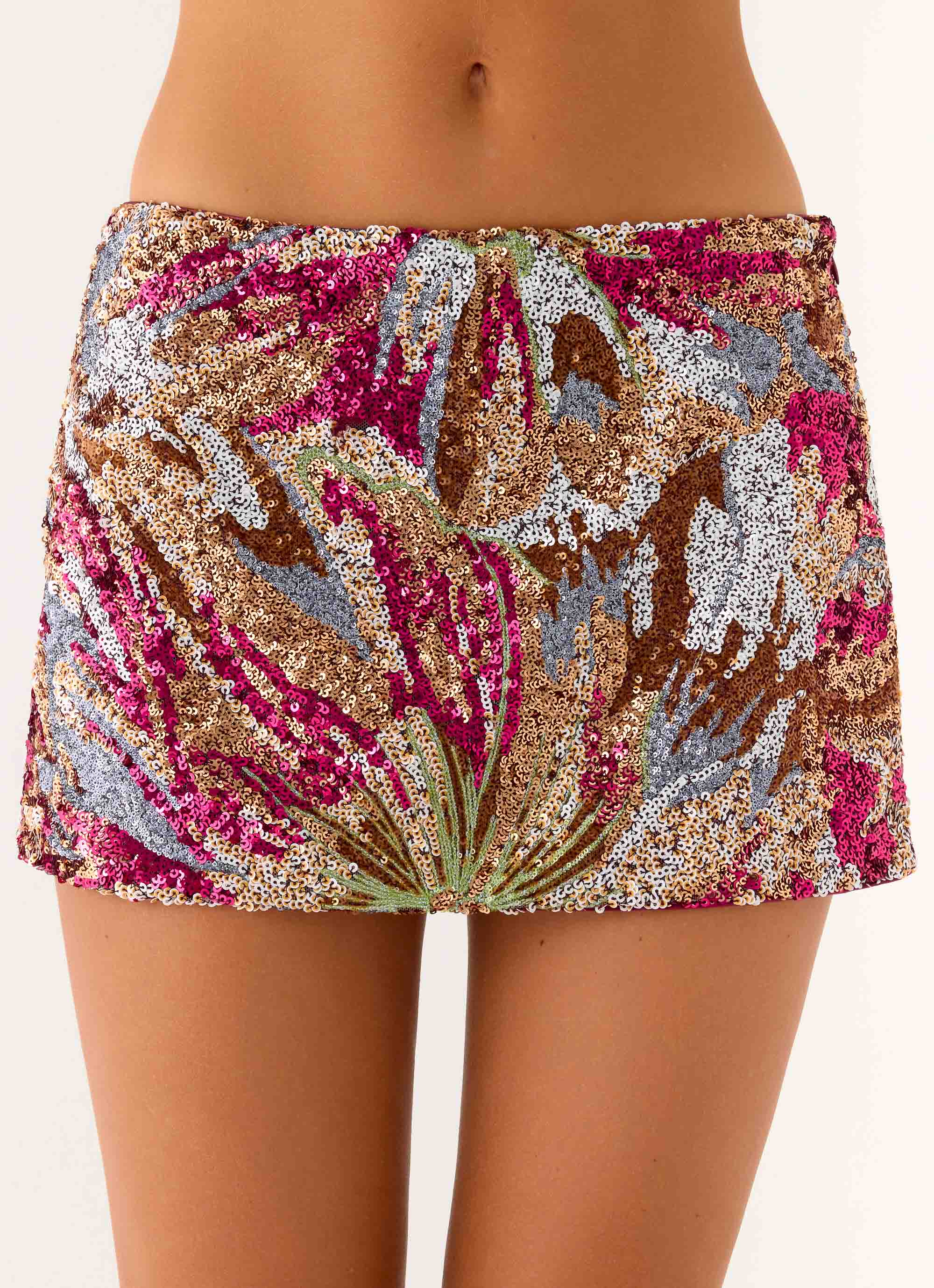 Bright Star Mini Skirt - Floral Bead - Image 5