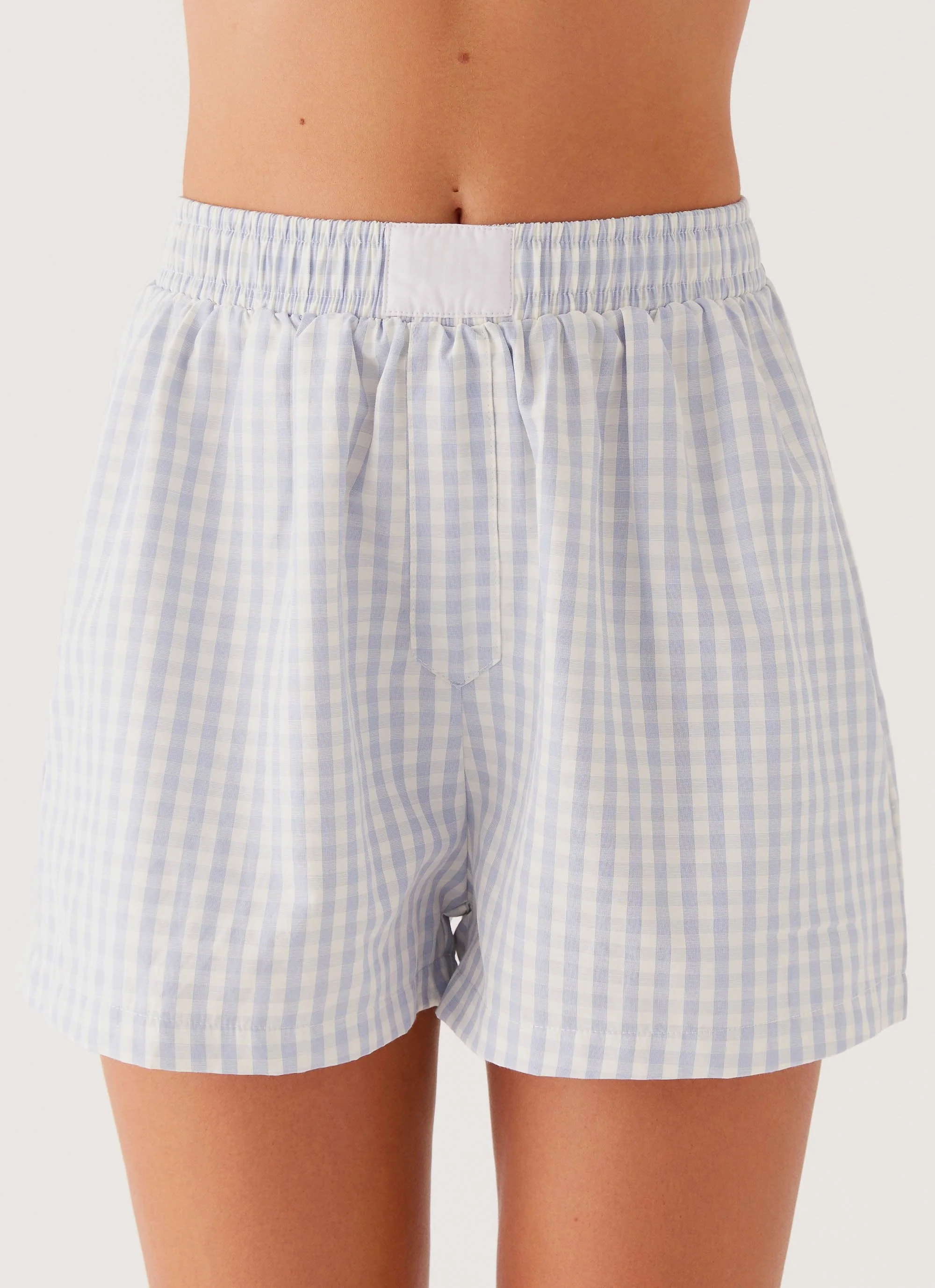 Brightwell Boxer Shorts - Blue Gingham - Image 3