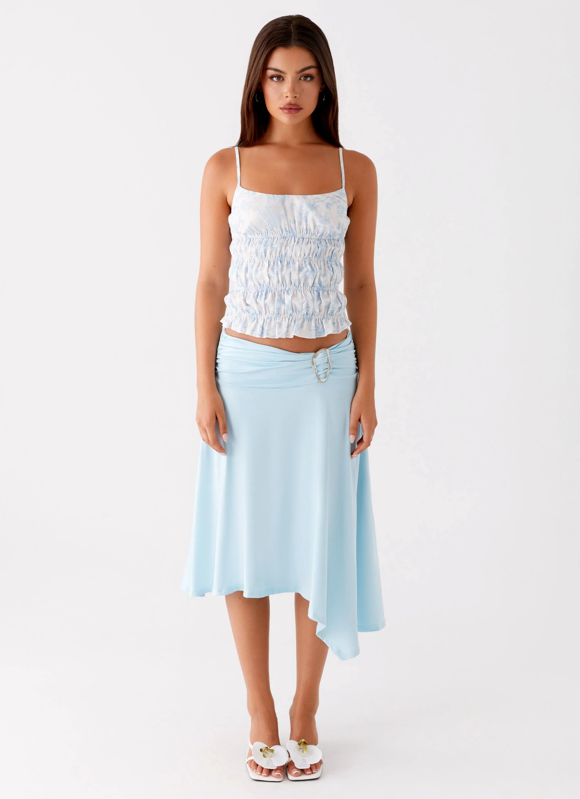 Brisa Midi Skirt - Turquoise - Image 2