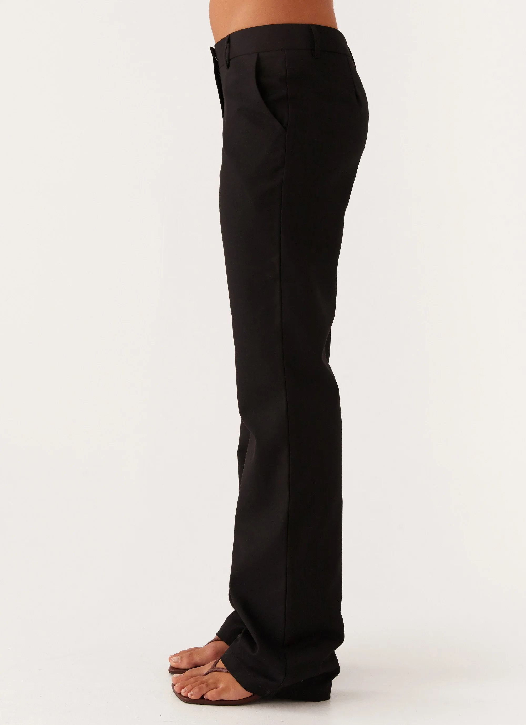 Britley Fitted Trouser - Black - Image 3