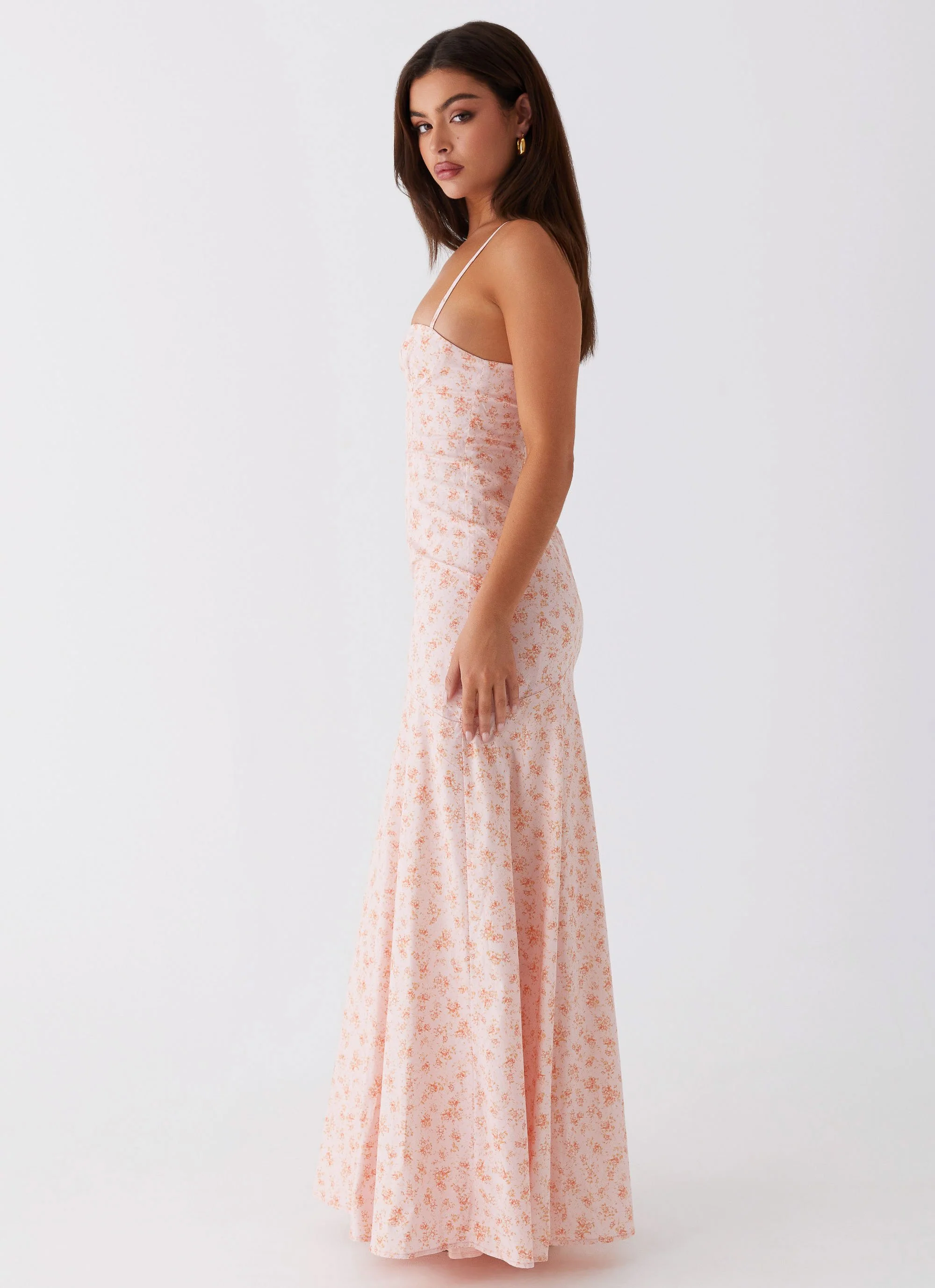 Britney Maxi Dress - Pink Ditsy Floral - Image 3