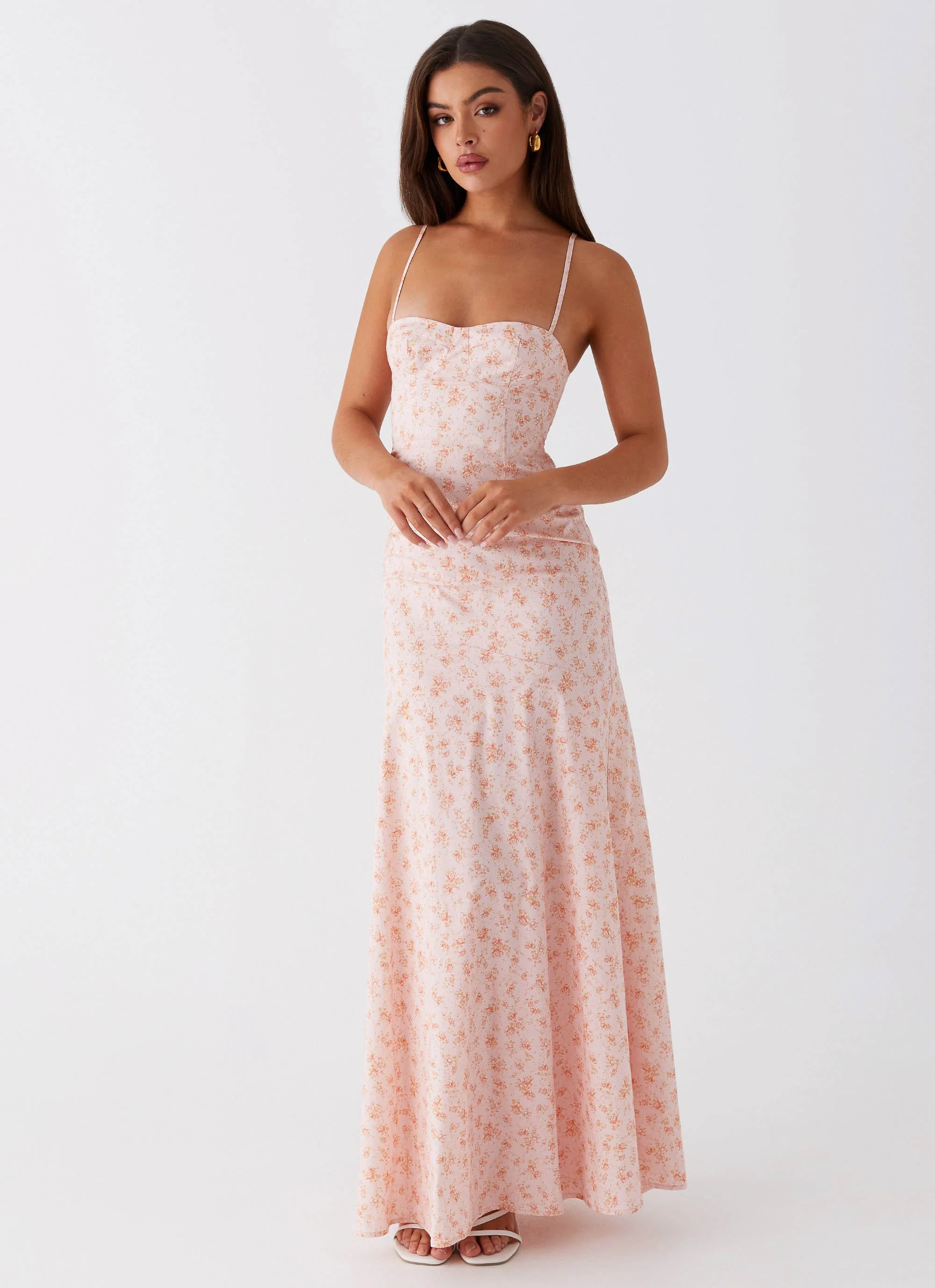 Britney Maxi Dress - Pink Ditsy Floral - Image 6