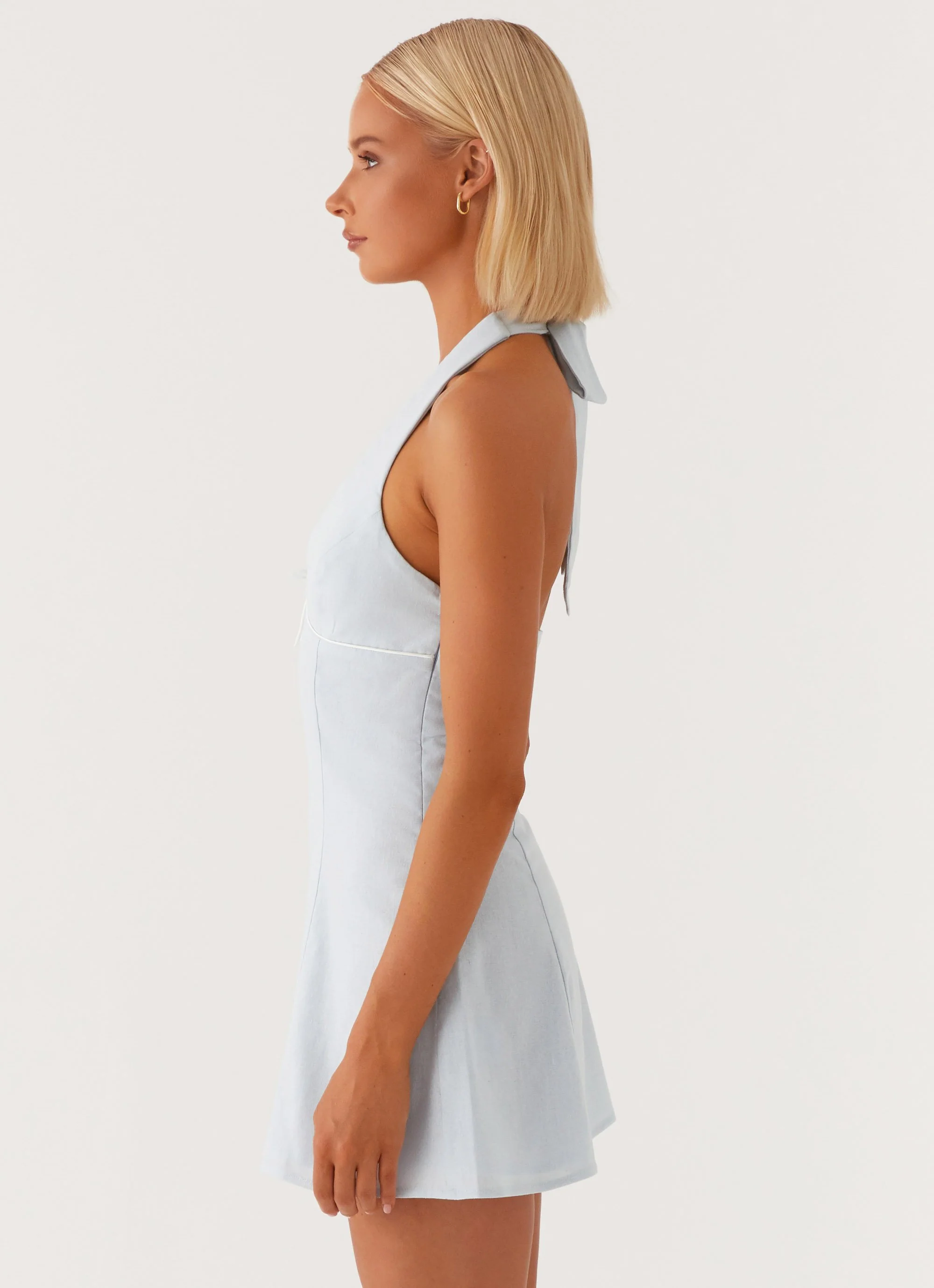 Bronte Mini Dress - Blue - Image 4