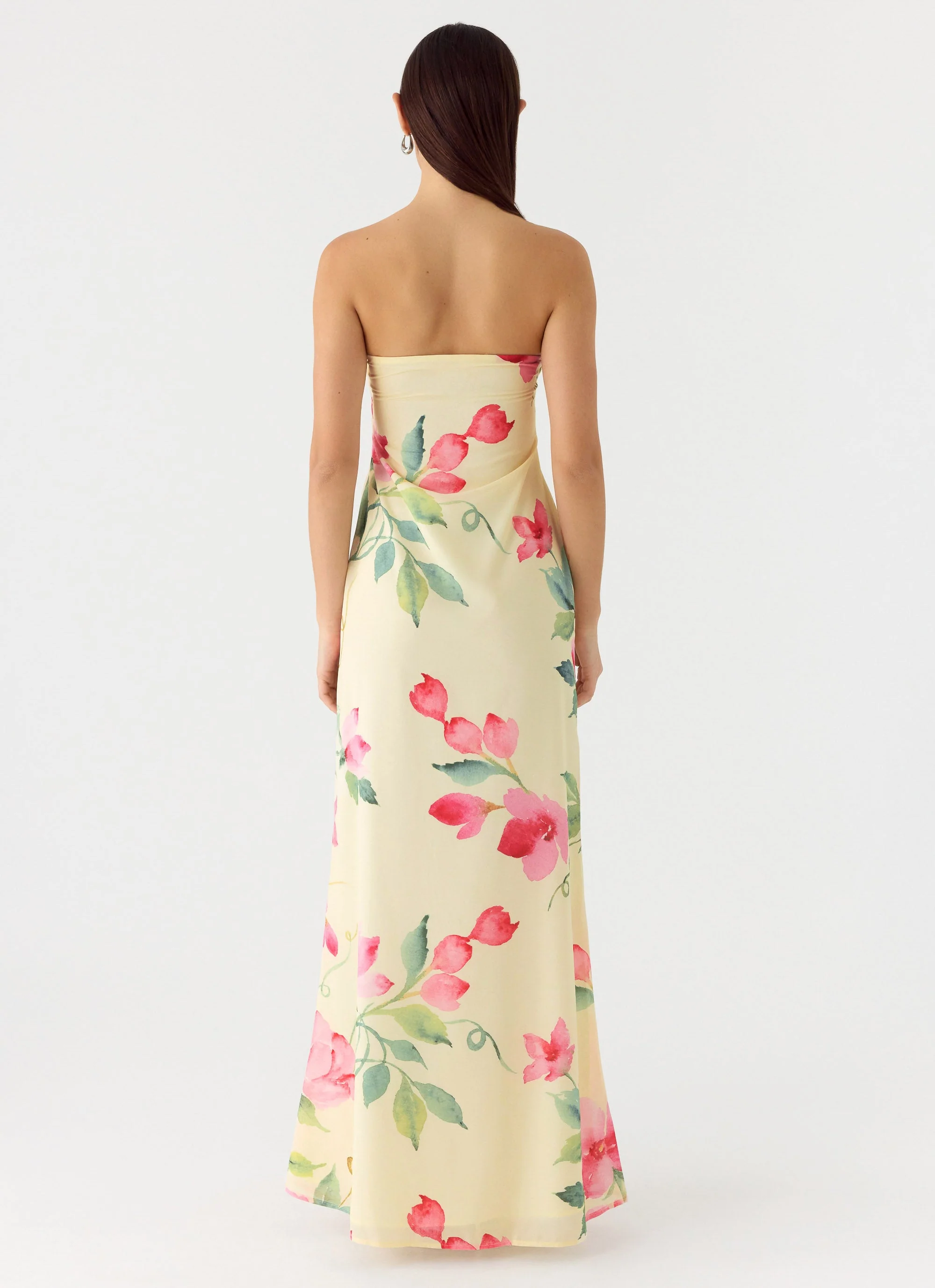 Bronte Strapless Maxi Dress - Lemon Soleil - Image 3