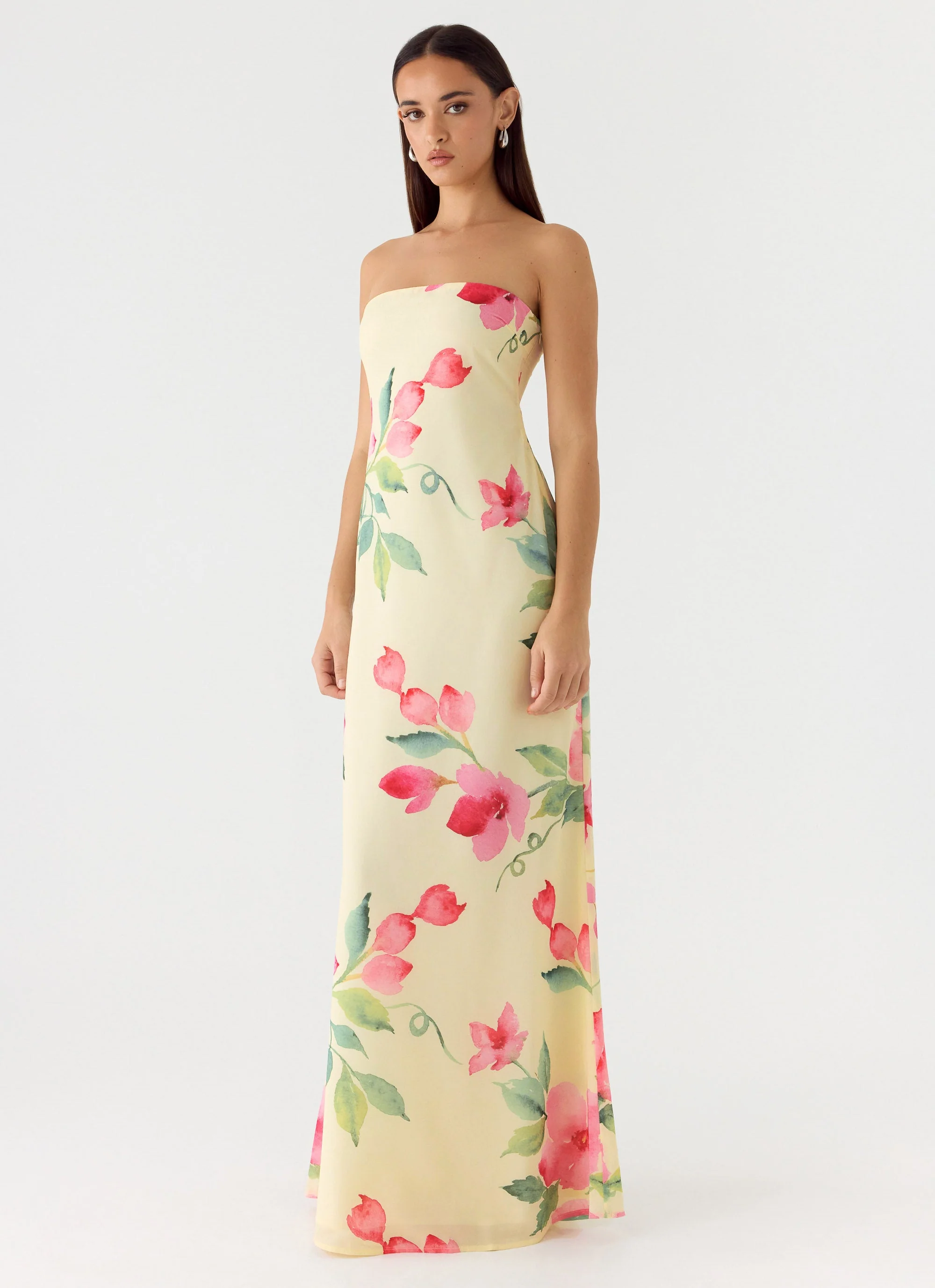 Bronte Strapless Maxi Dress - Lemon Soleil - Image 6