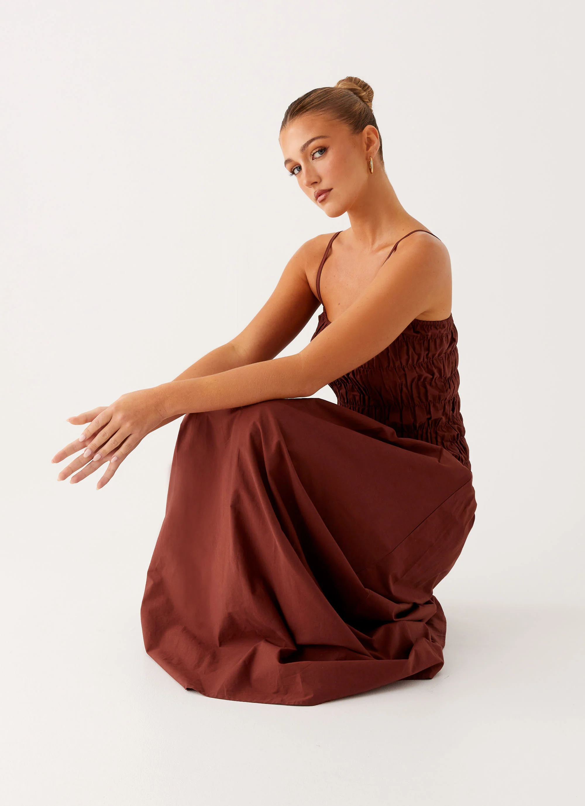 Brooke Maxi Dress - Chocolate - Image 2