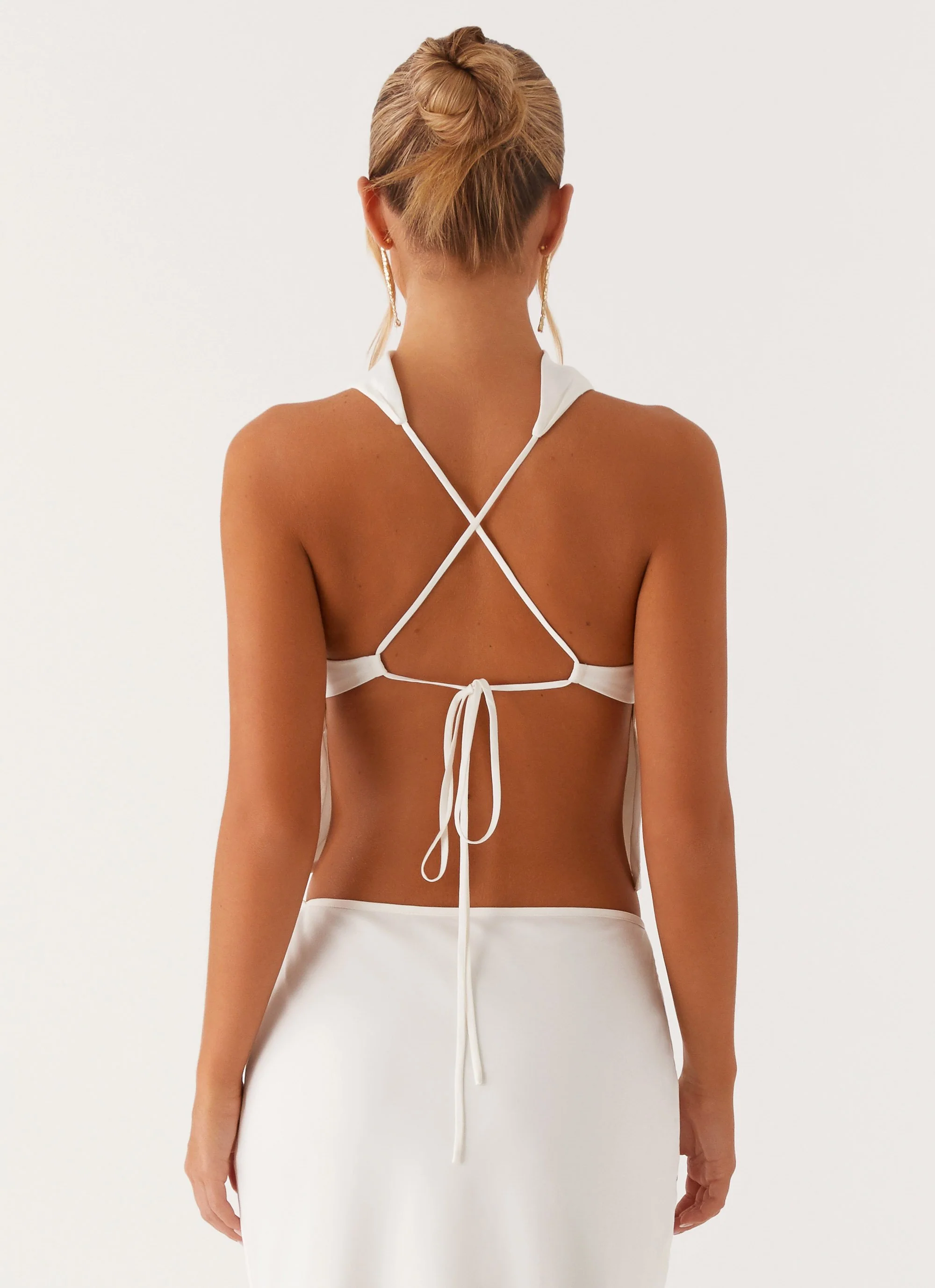 Brookie Satin Top - White - Image 4