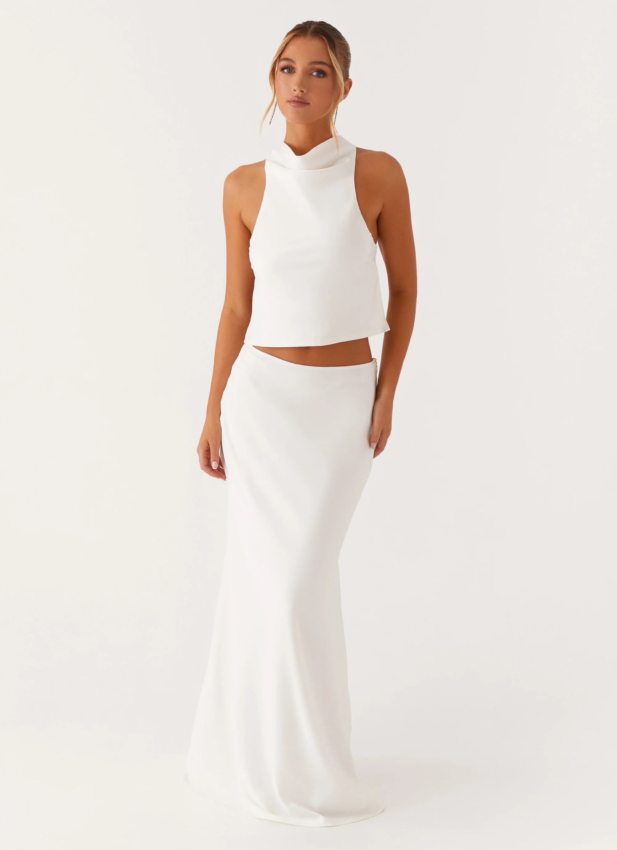 Brookie Satin Top - White - Image 6