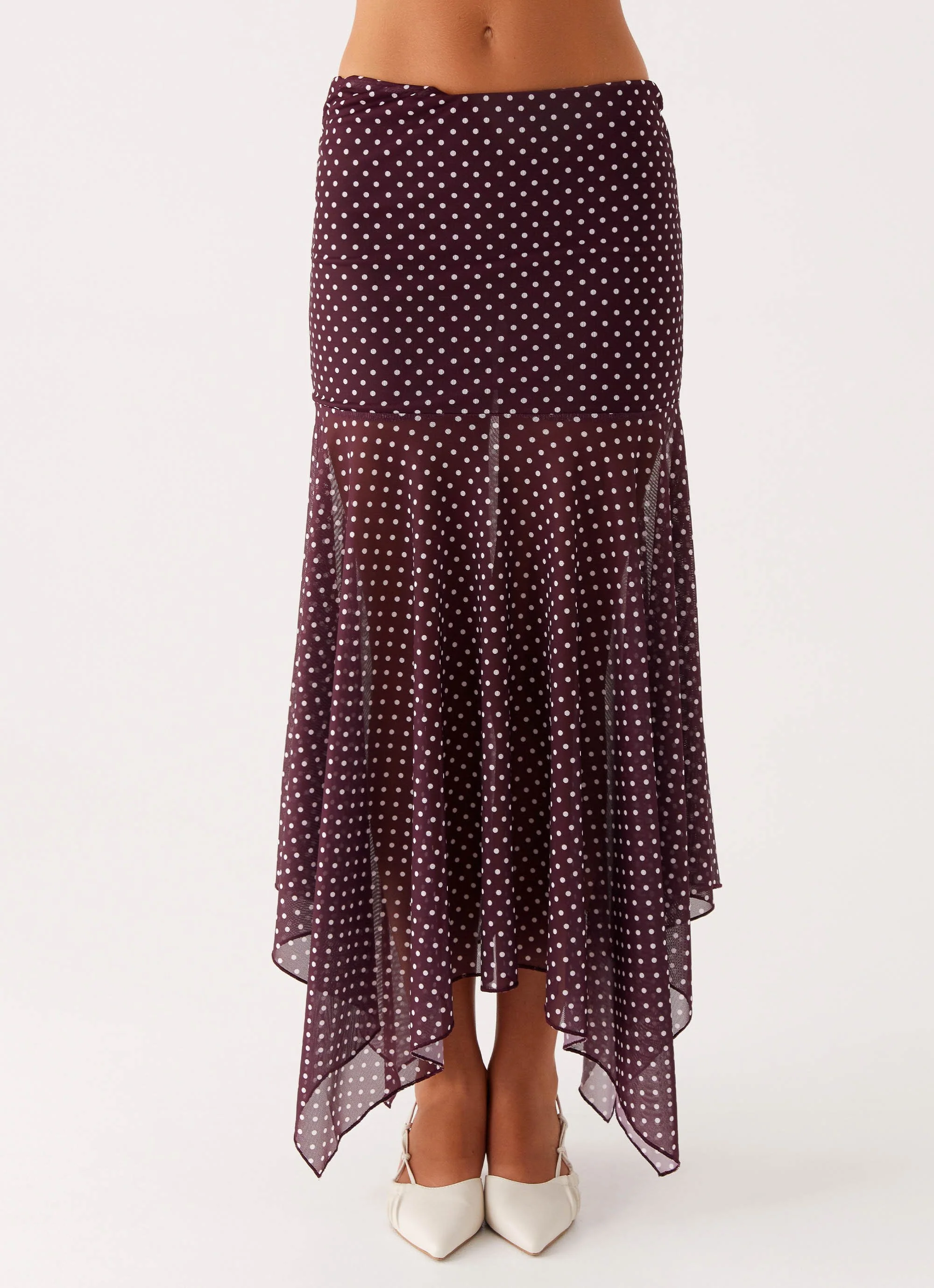 Buffy Maxi Skirt - Burgundy - Image 6