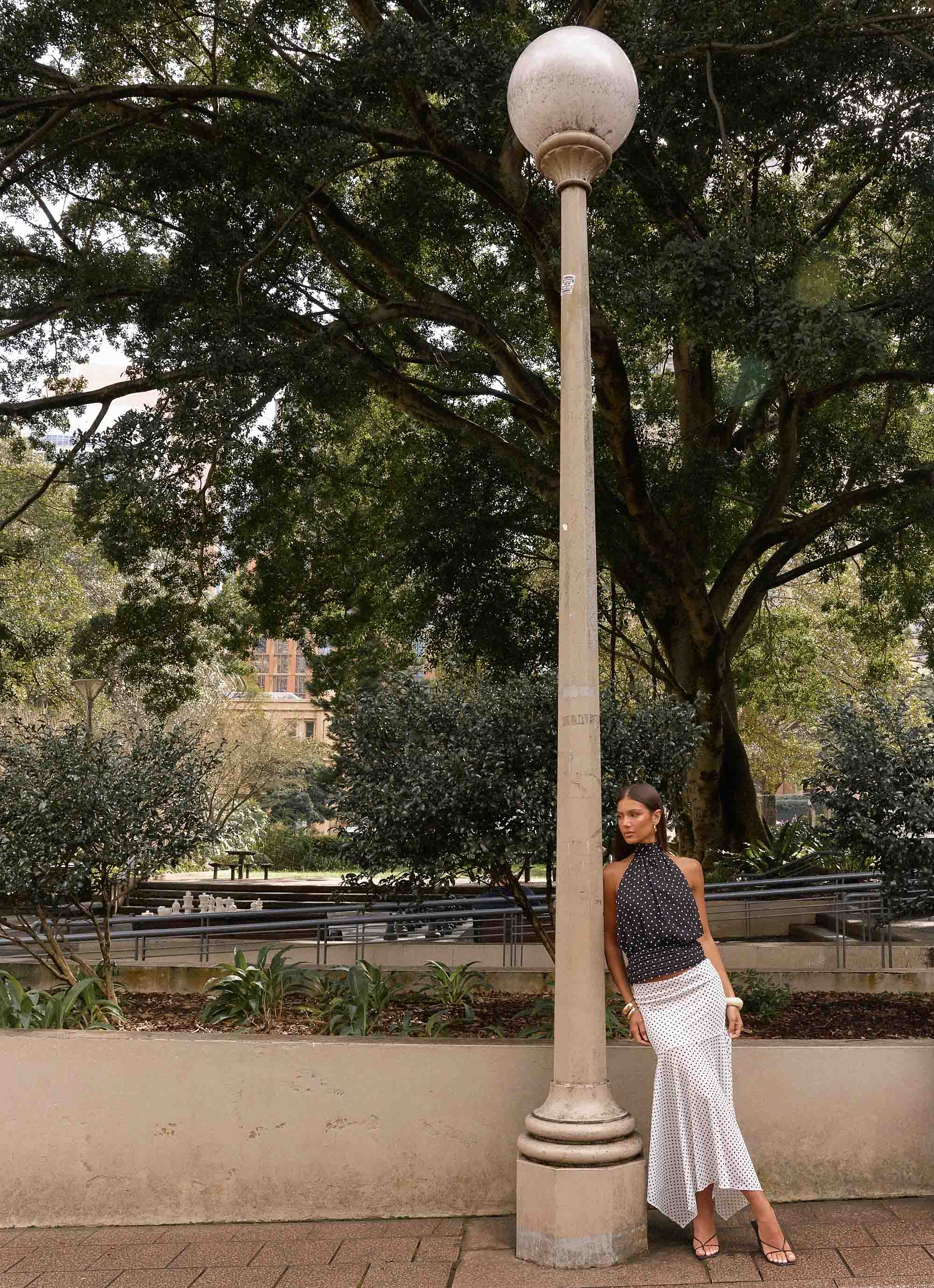 Buffy Maxi Skirt - White Polkadot - Image 3