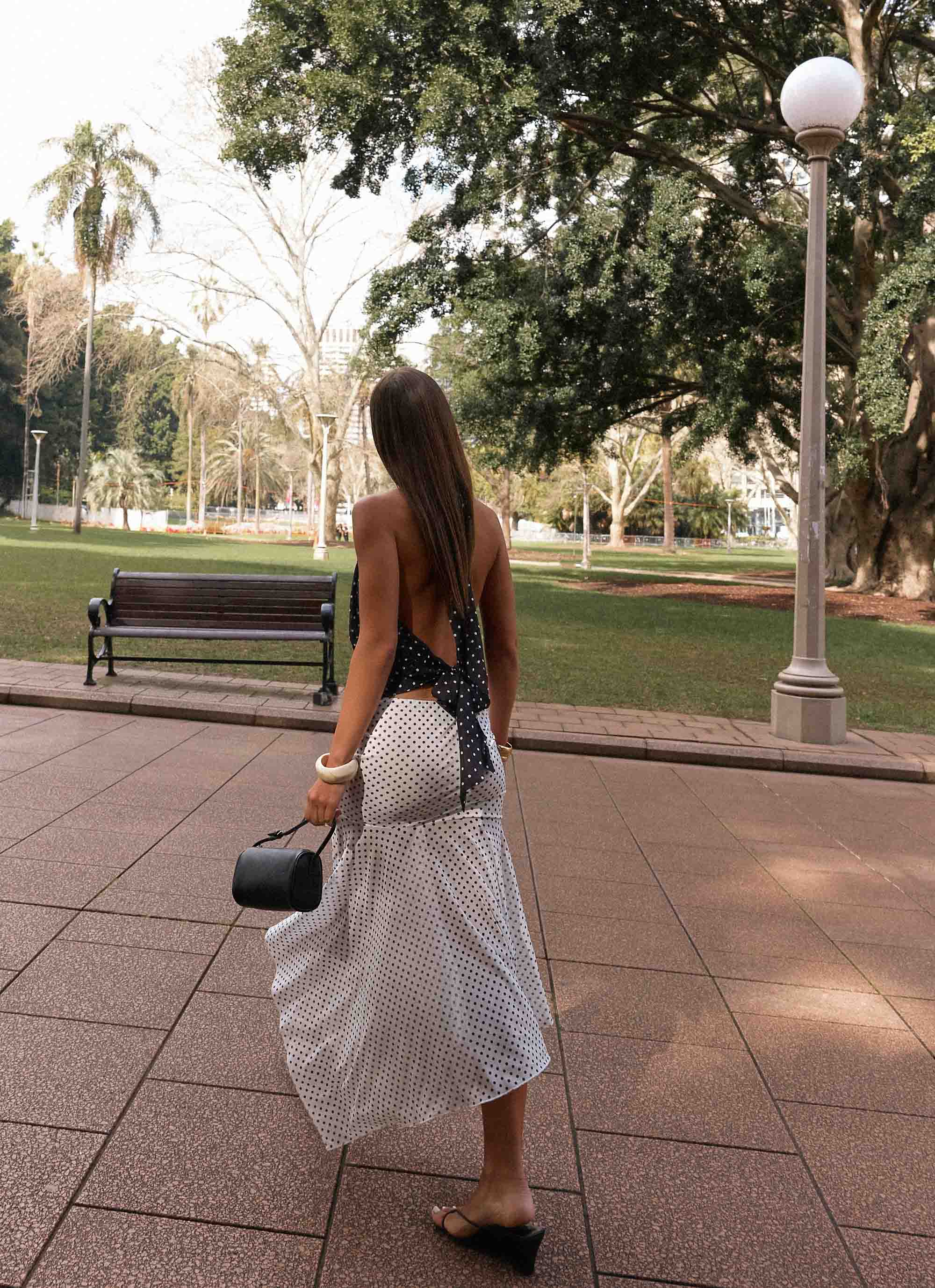 Buffy Maxi Skirt - White Polkadot - Image 4