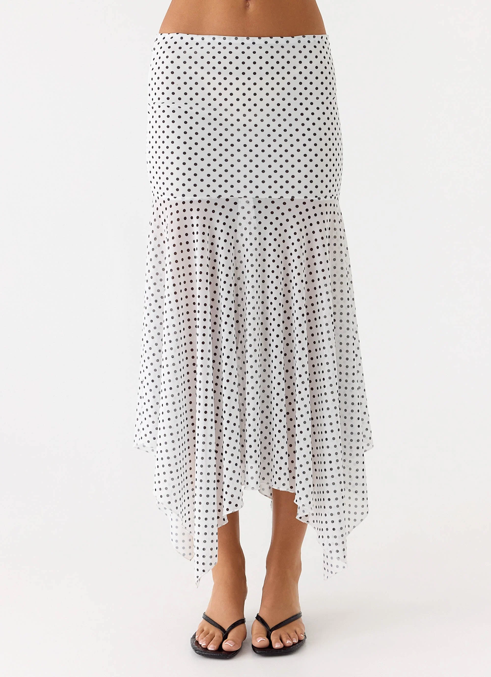 Buffy Maxi Skirt - White Polkadot - Image 6