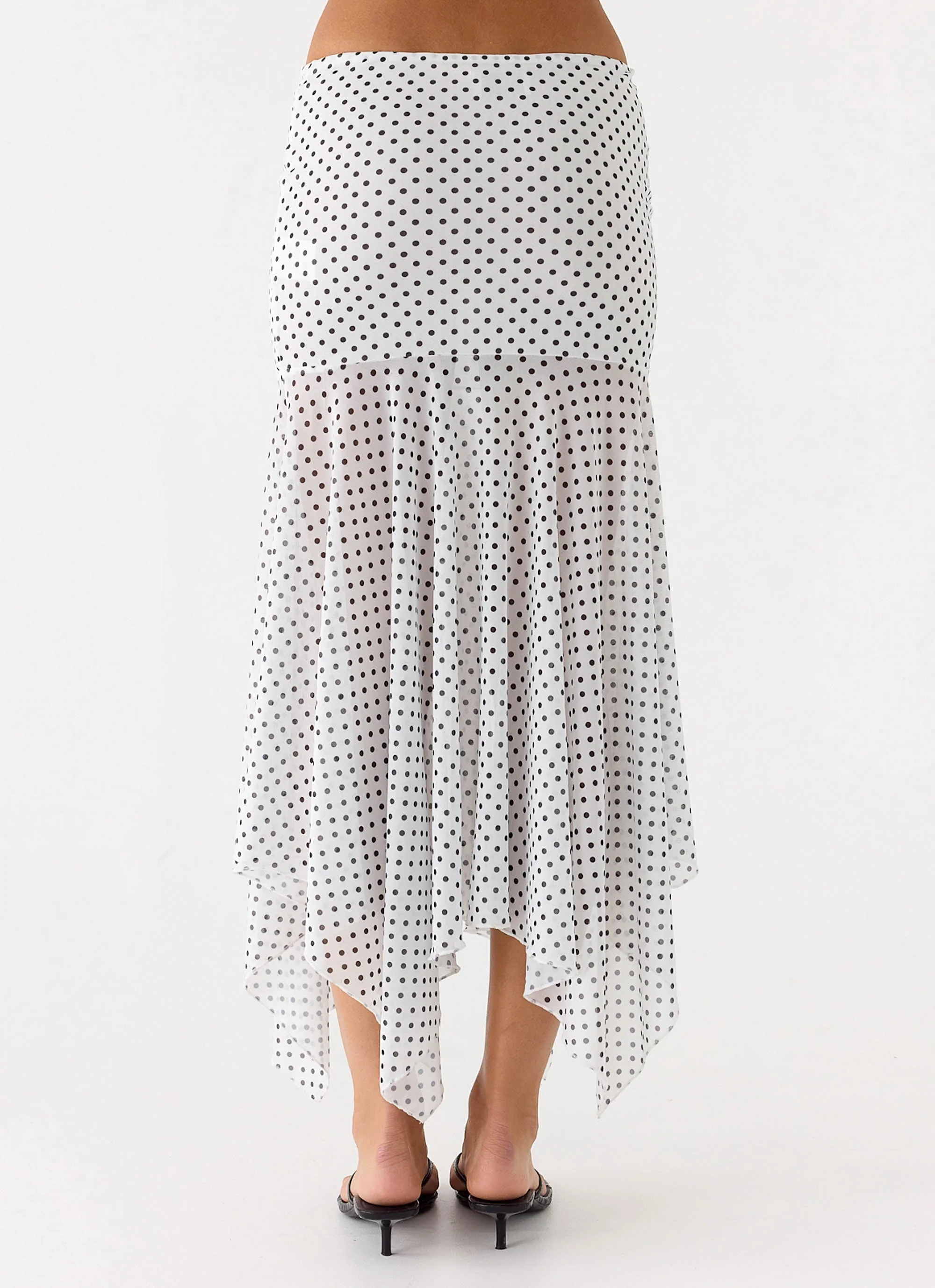 Buffy Maxi Skirt - White Polkadot - Image 8