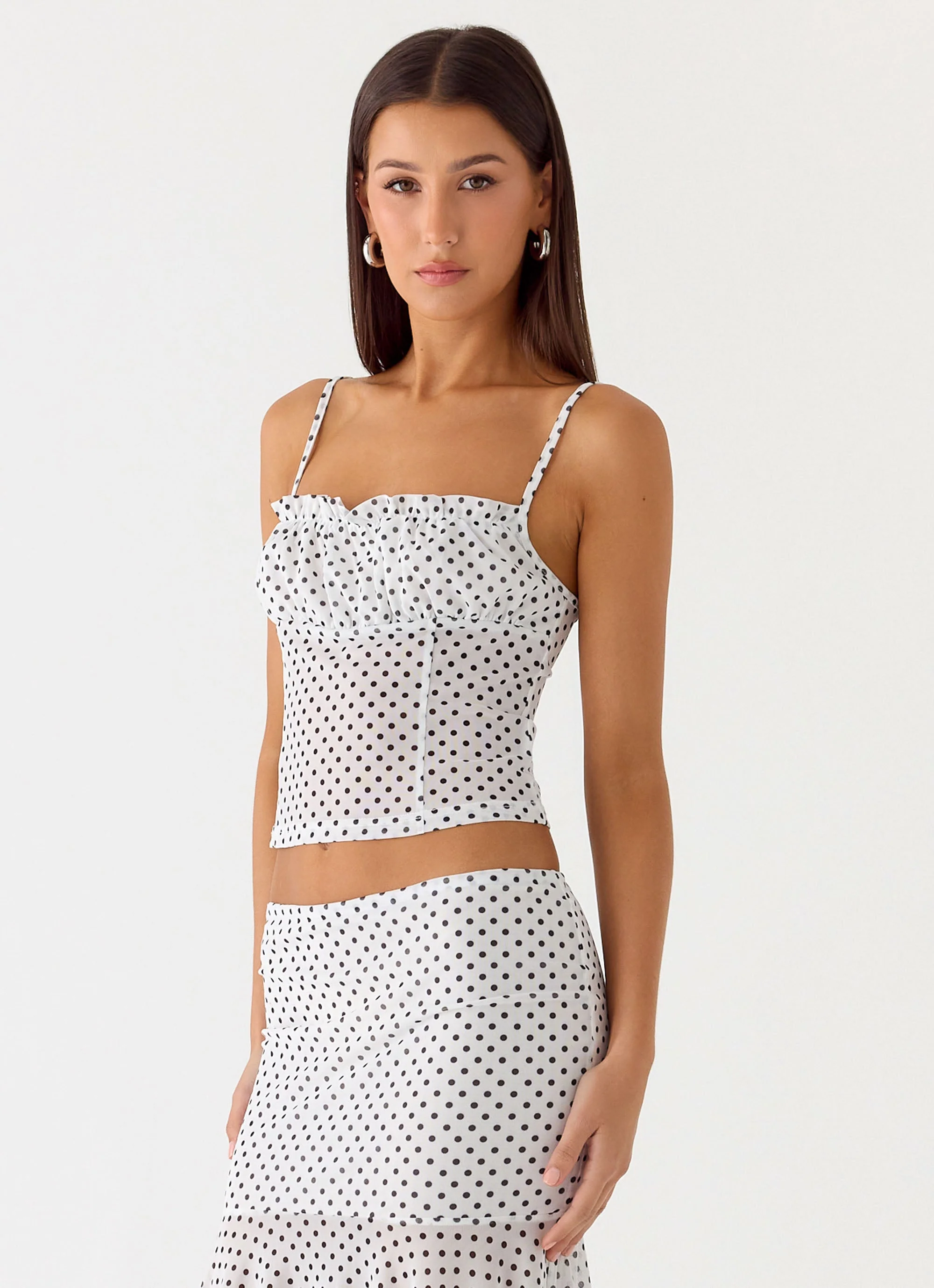 Buffy Top - White Polkadot - Image 6