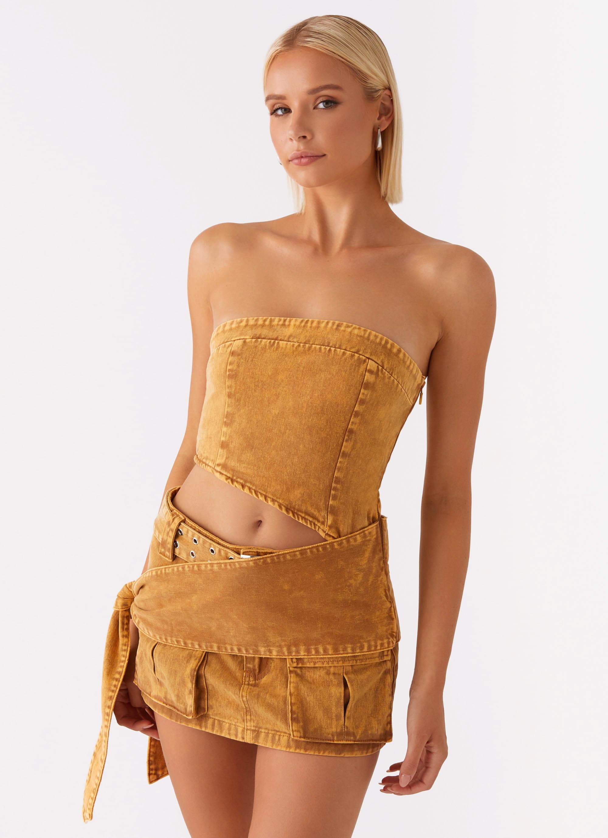 Burning Bridges Mini Skirt - Brown - Image 6