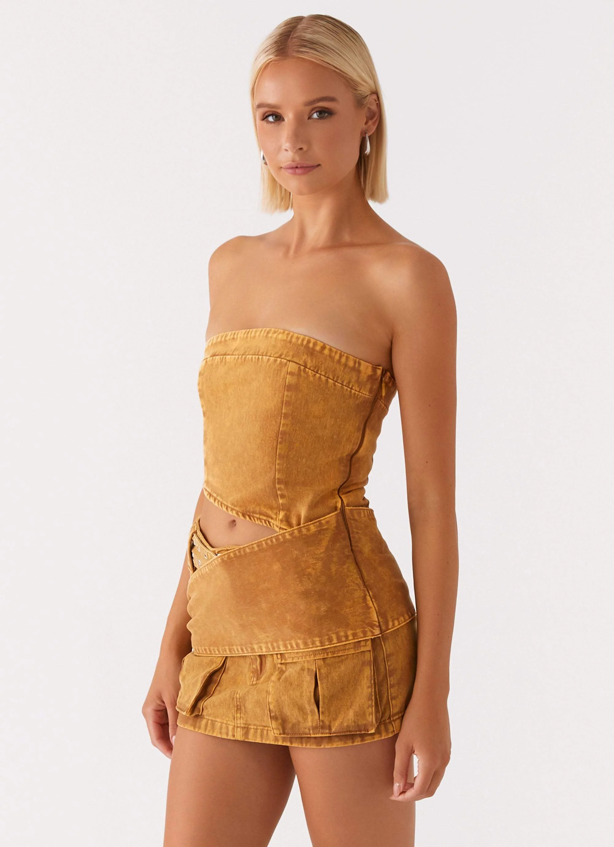 Burning Bridges Tube Top - Brown - Image 3