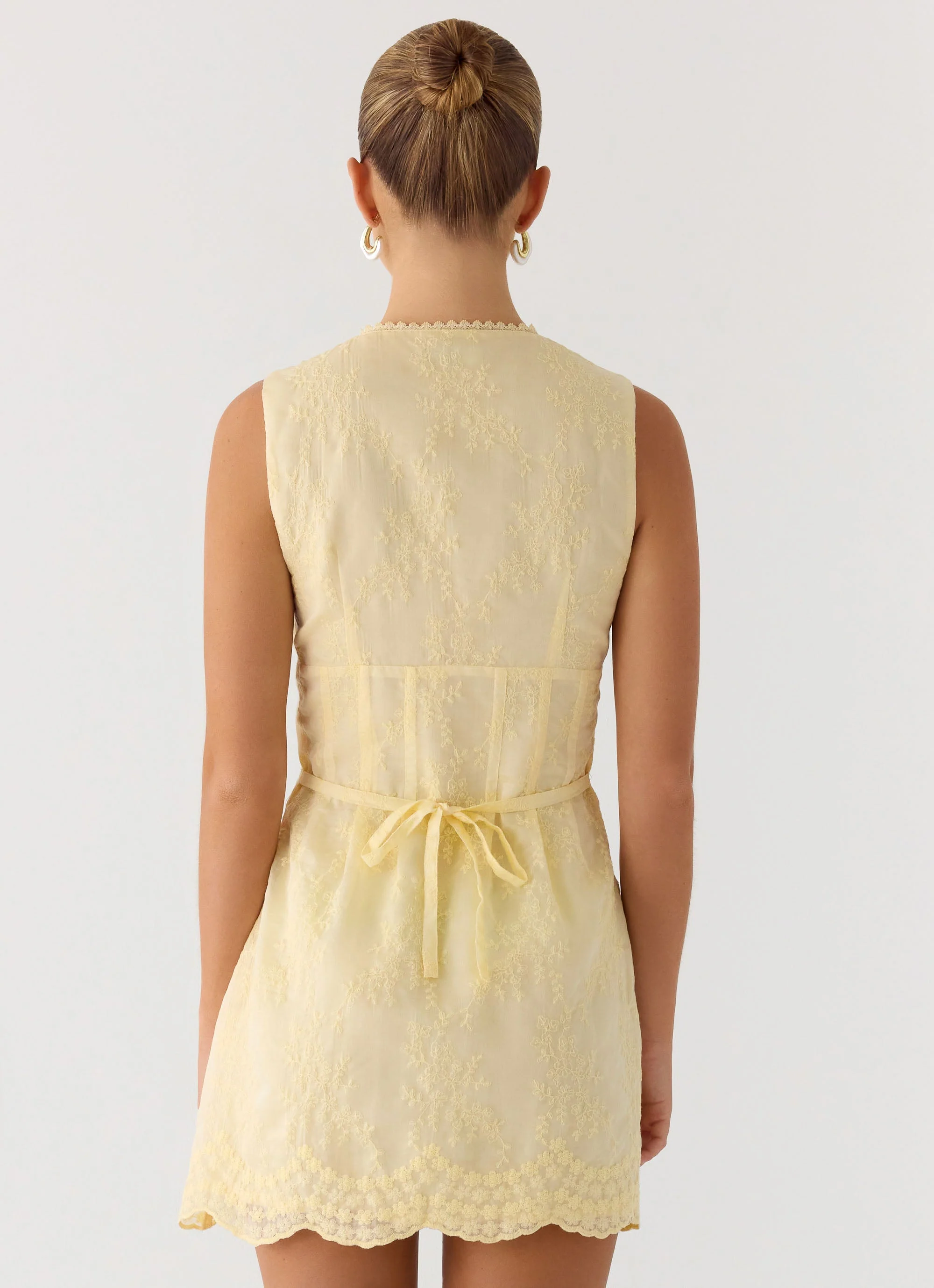Burning Bright Mini Dress - Butter Yellow - Image 3