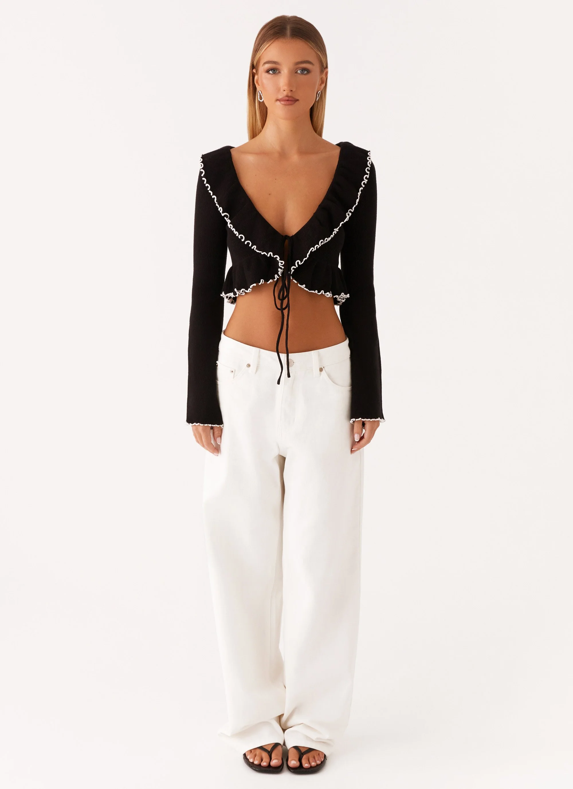 Butterfly Effect Knit Top - Black - Image 2