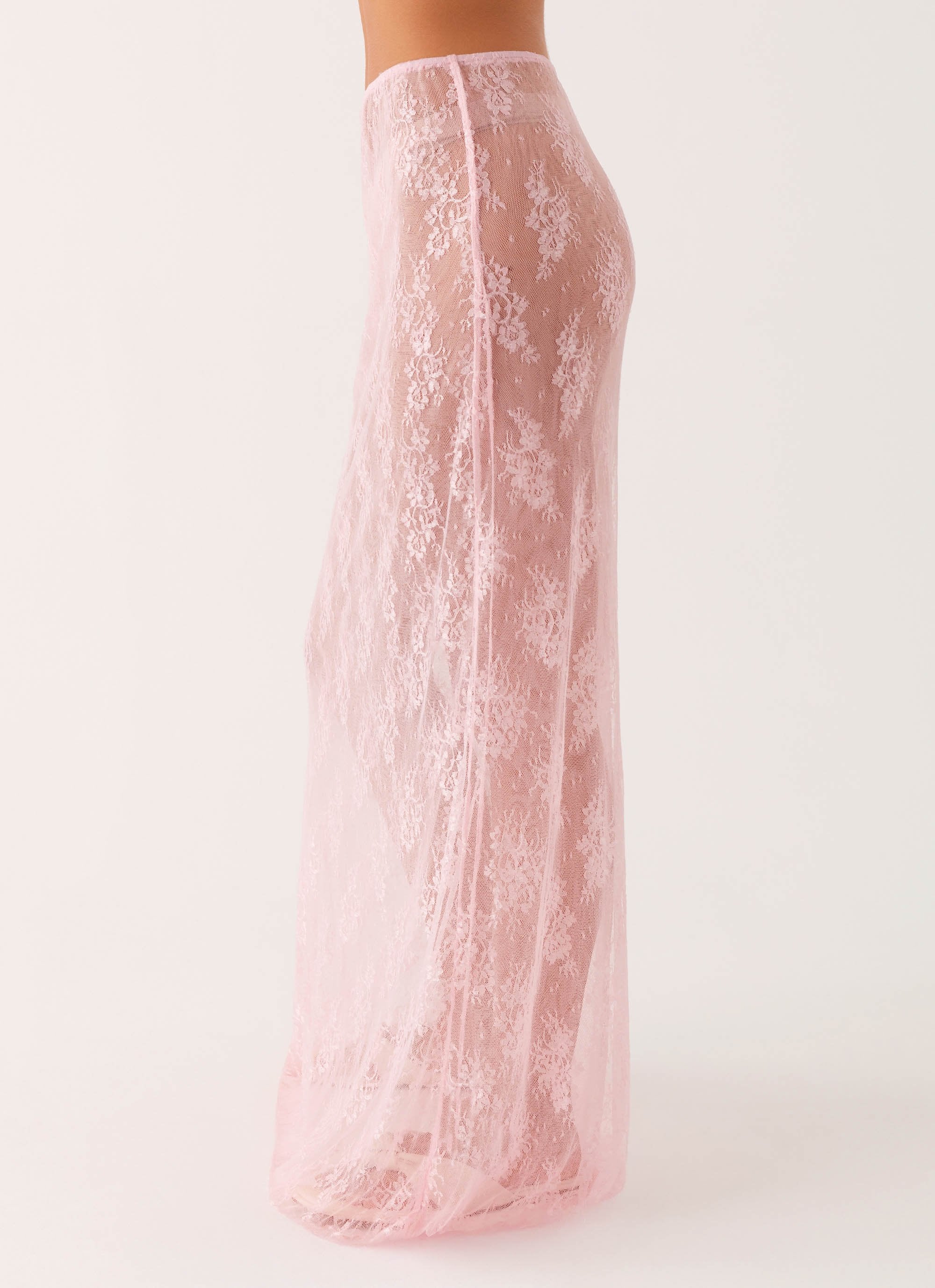 Caden Lace Maxi Skirt - Pink - Image 4