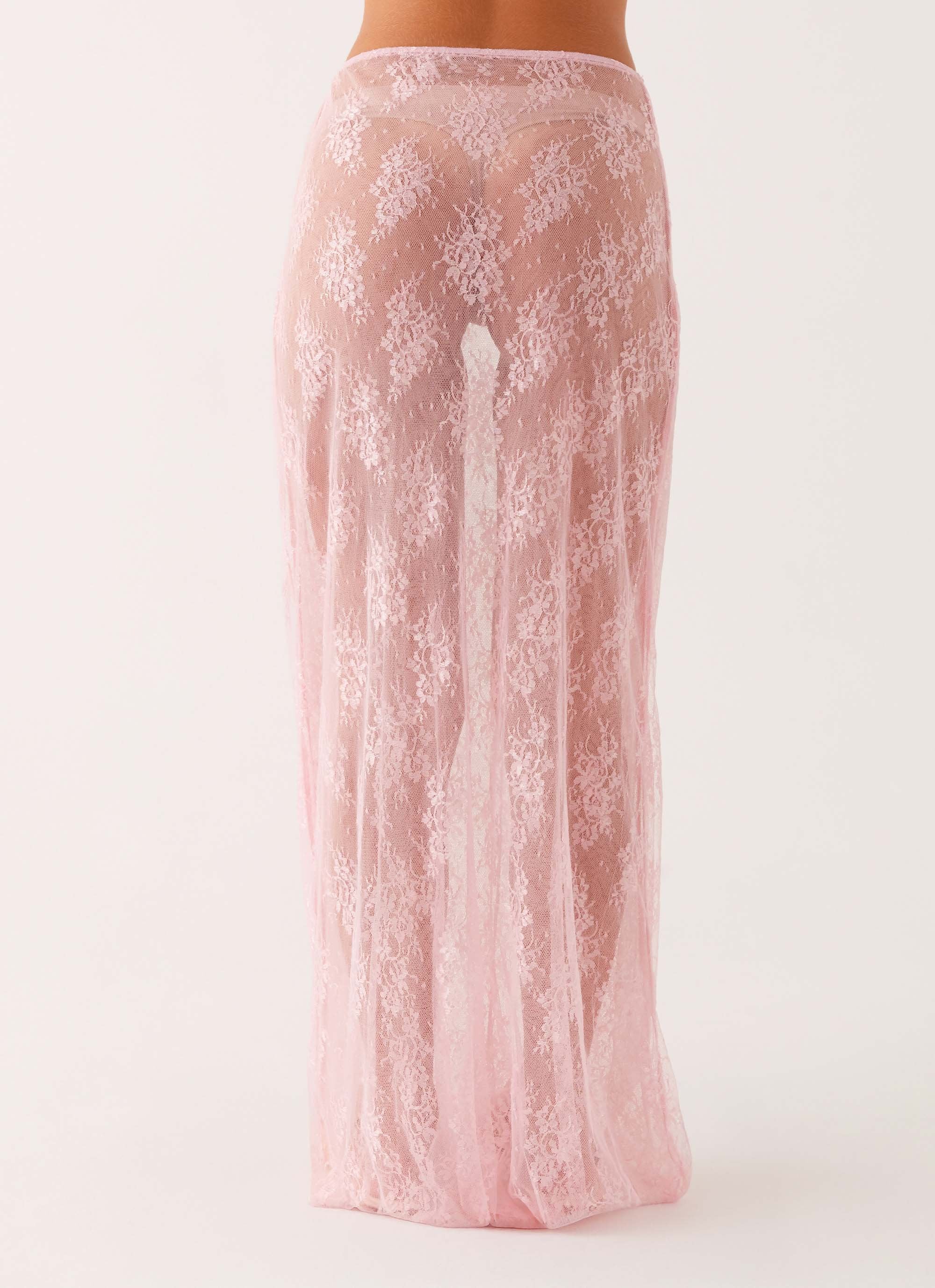 Caden Lace Maxi Skirt - Pink - Image 5