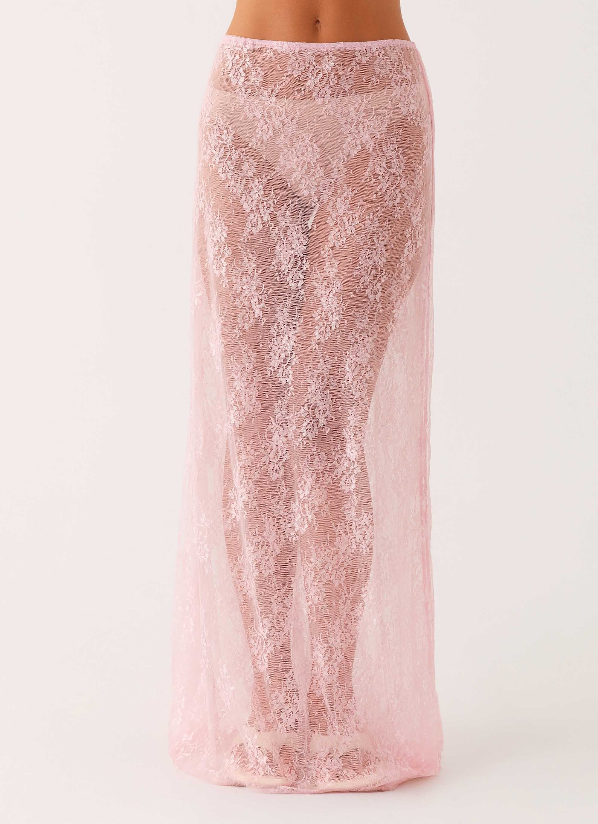 Caden Lace Maxi Skirt - Pink - Image 6