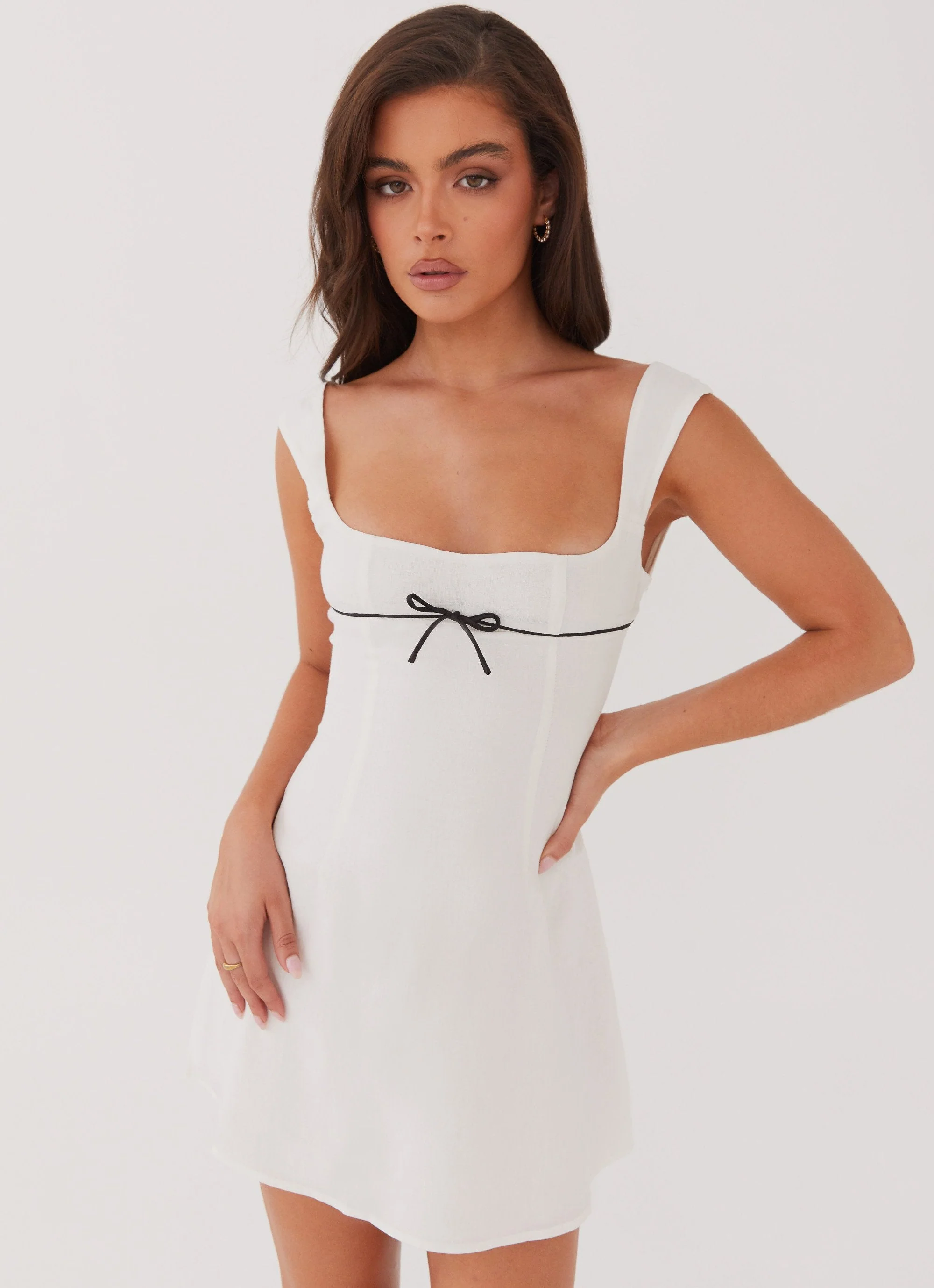 Cadence Mini Dress - White - Image 6
