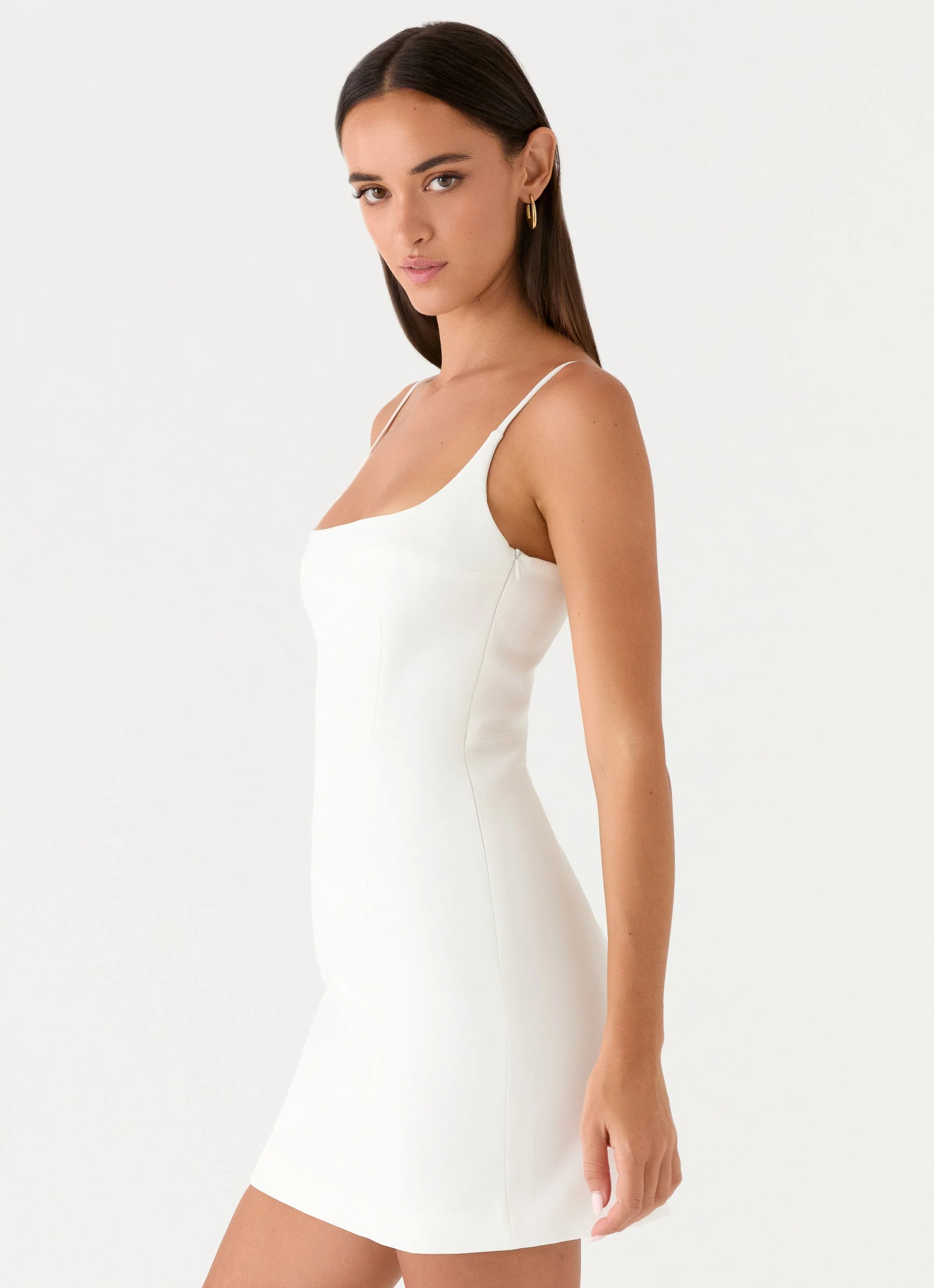 Caelia Mini Dress - White - Image 3