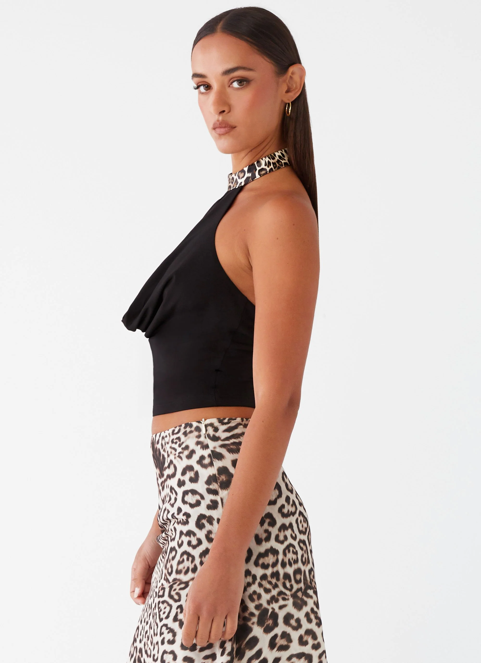 Cairo Halter Top - Black - Image 3