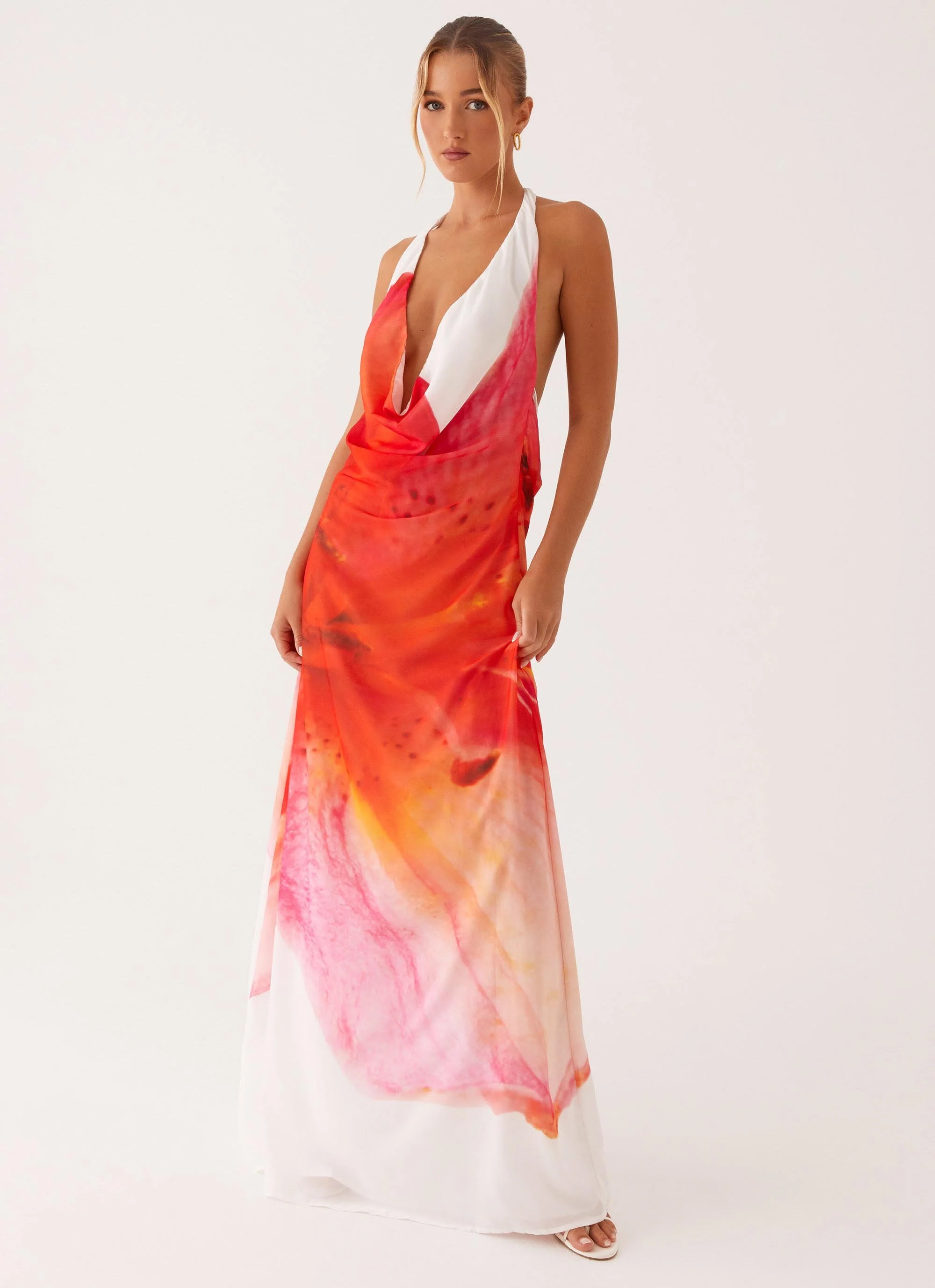 Calabasas Maxi Dress - White Floral - Image 6