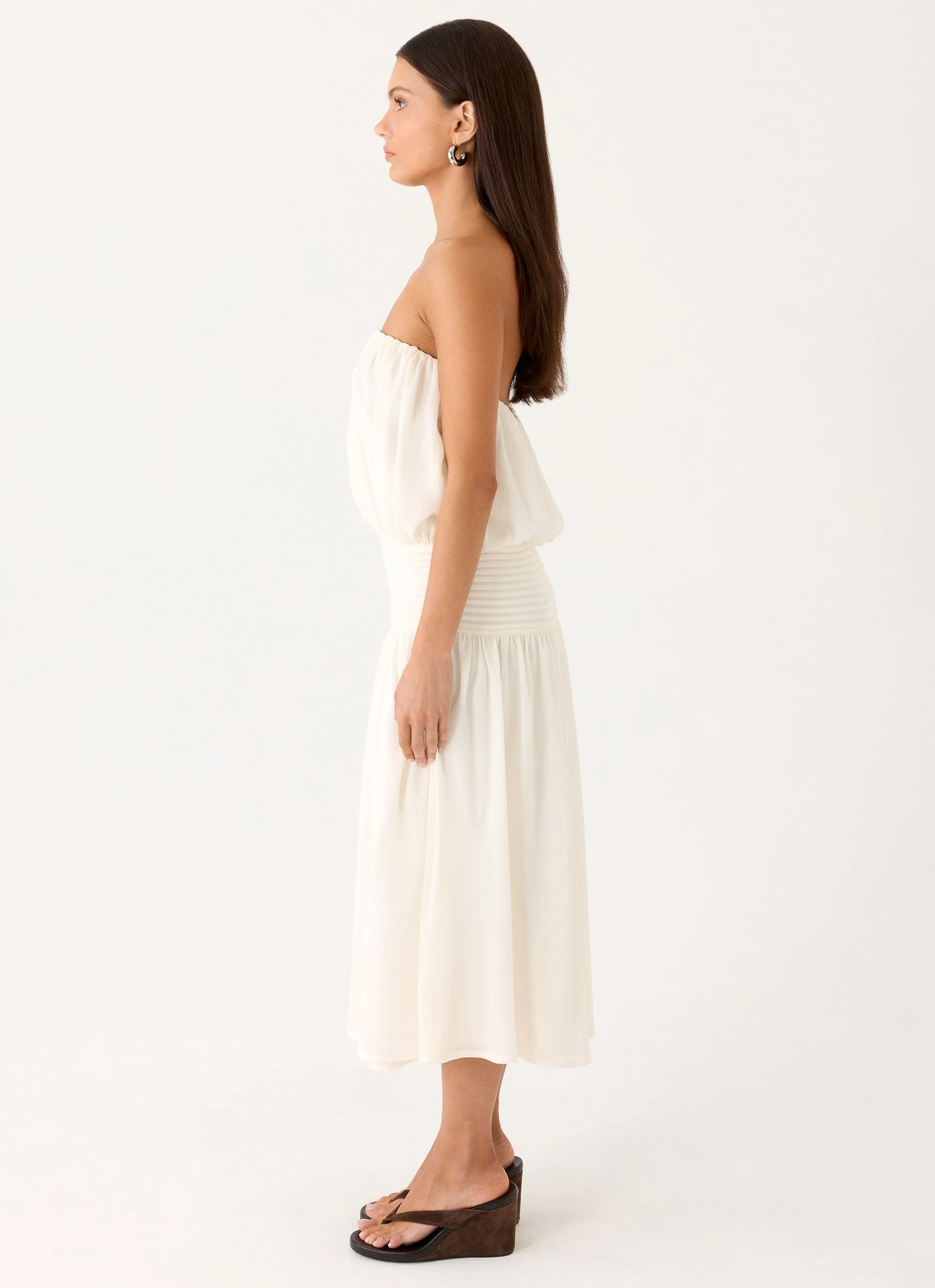 Calanthe Midi Dress - Ivory - Image 2