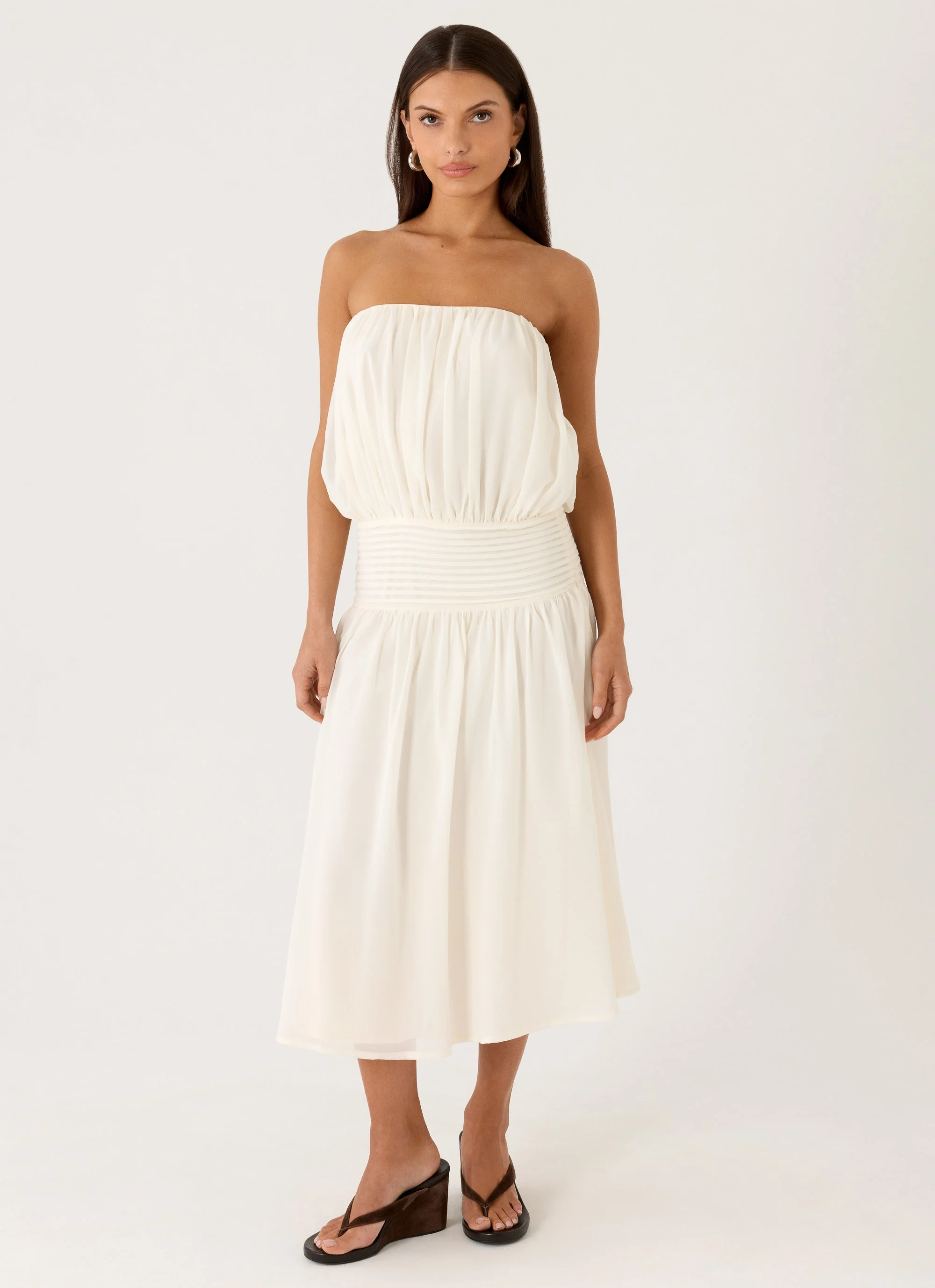 Calanthe Midi Dress - Ivory - Image 5