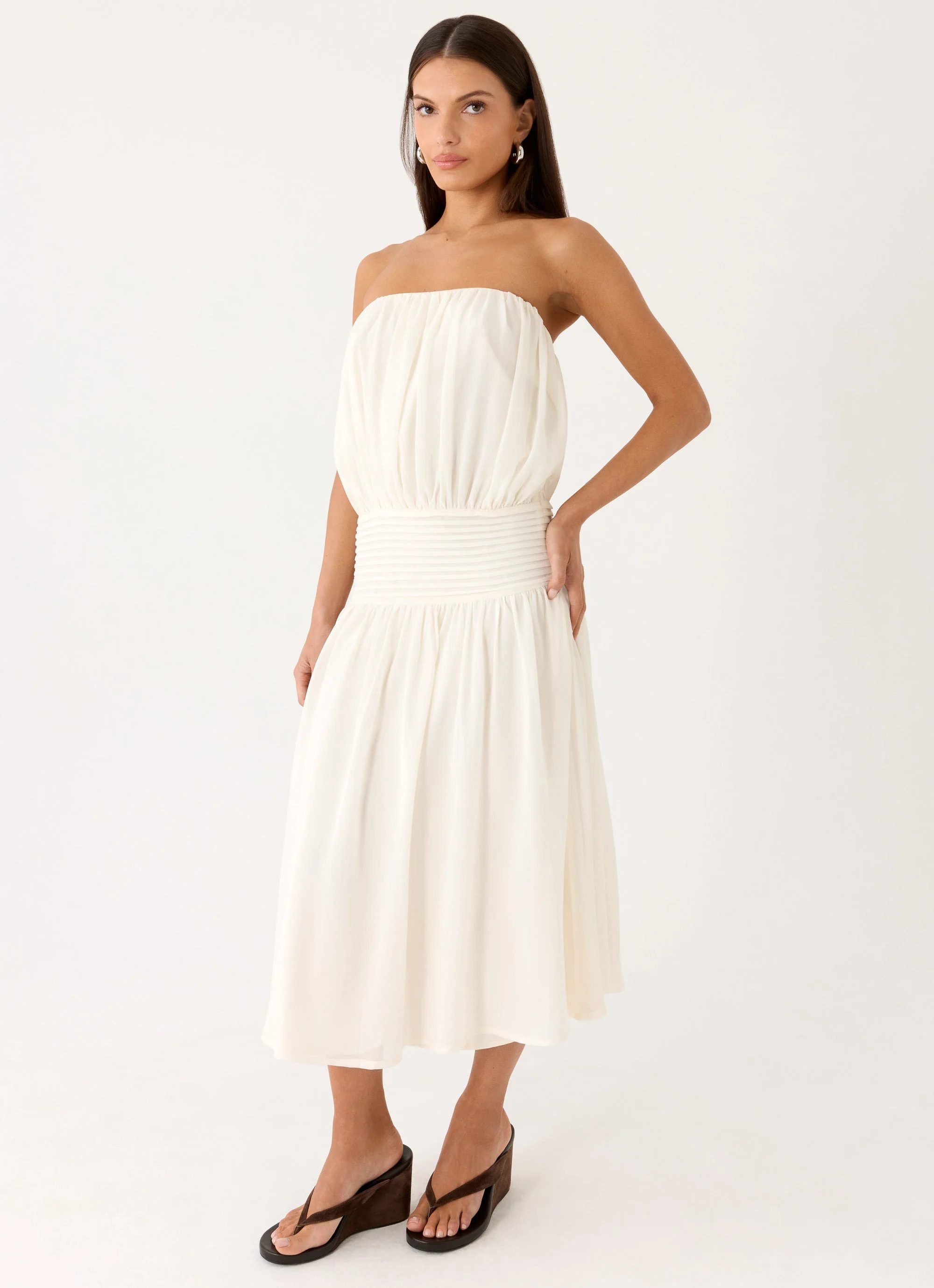 Calanthe Midi Dress - Ivory - Image 6