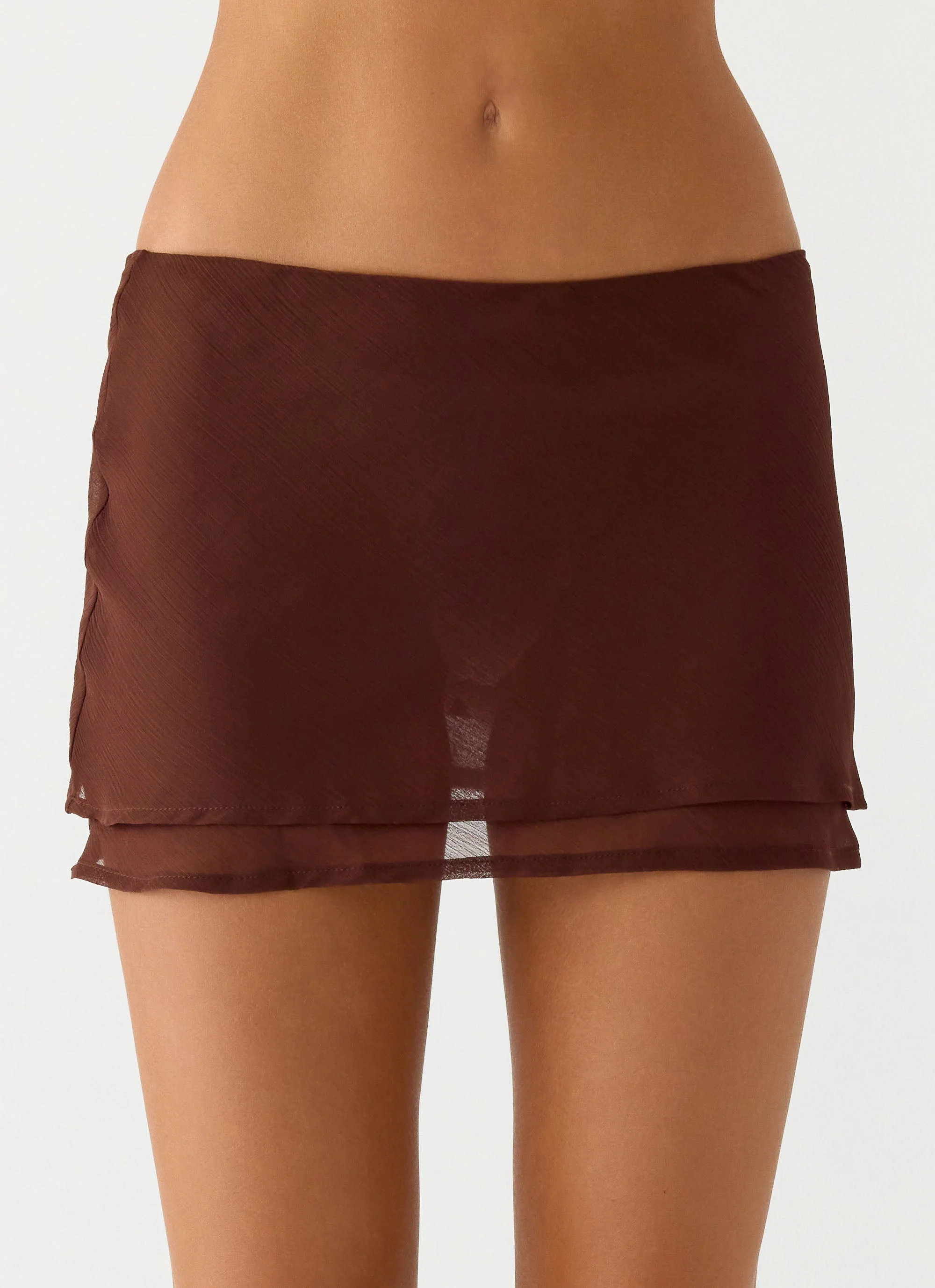 Caleb Mini Skirt - Chocolate - Image 5