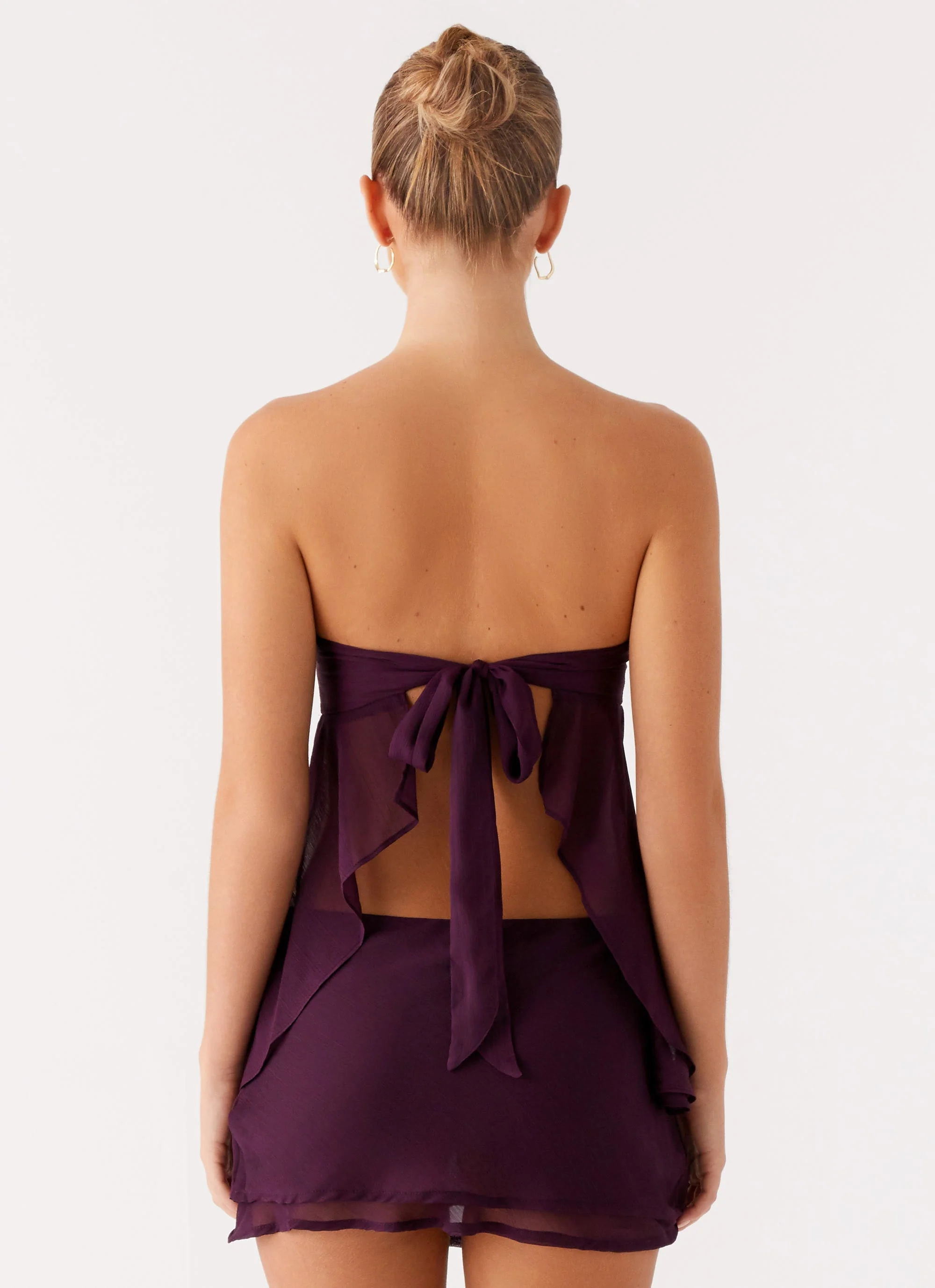 Caleb Mini Skirt - Plum - Image 5